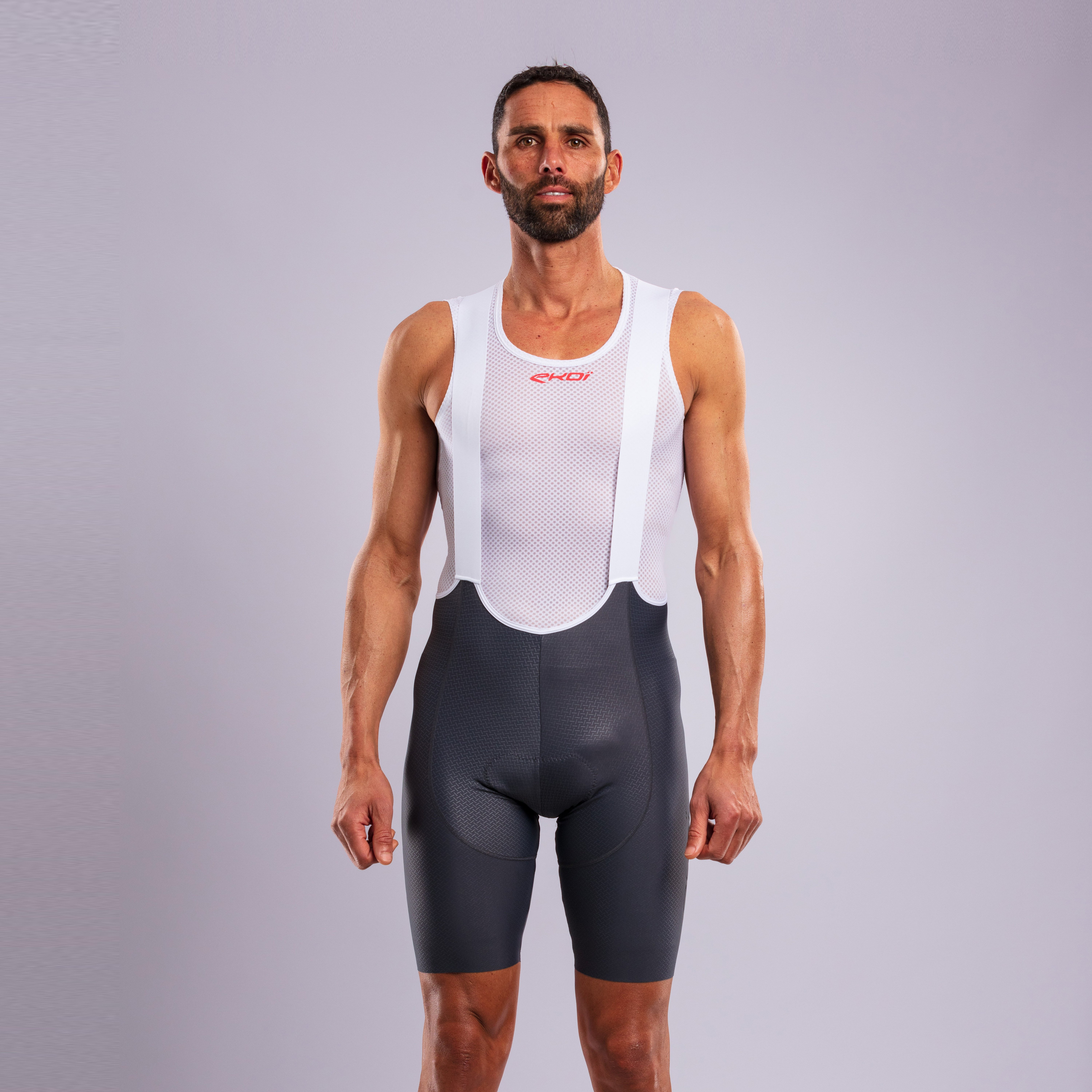 EKOI 3D GEL CROSS bib shorts grey