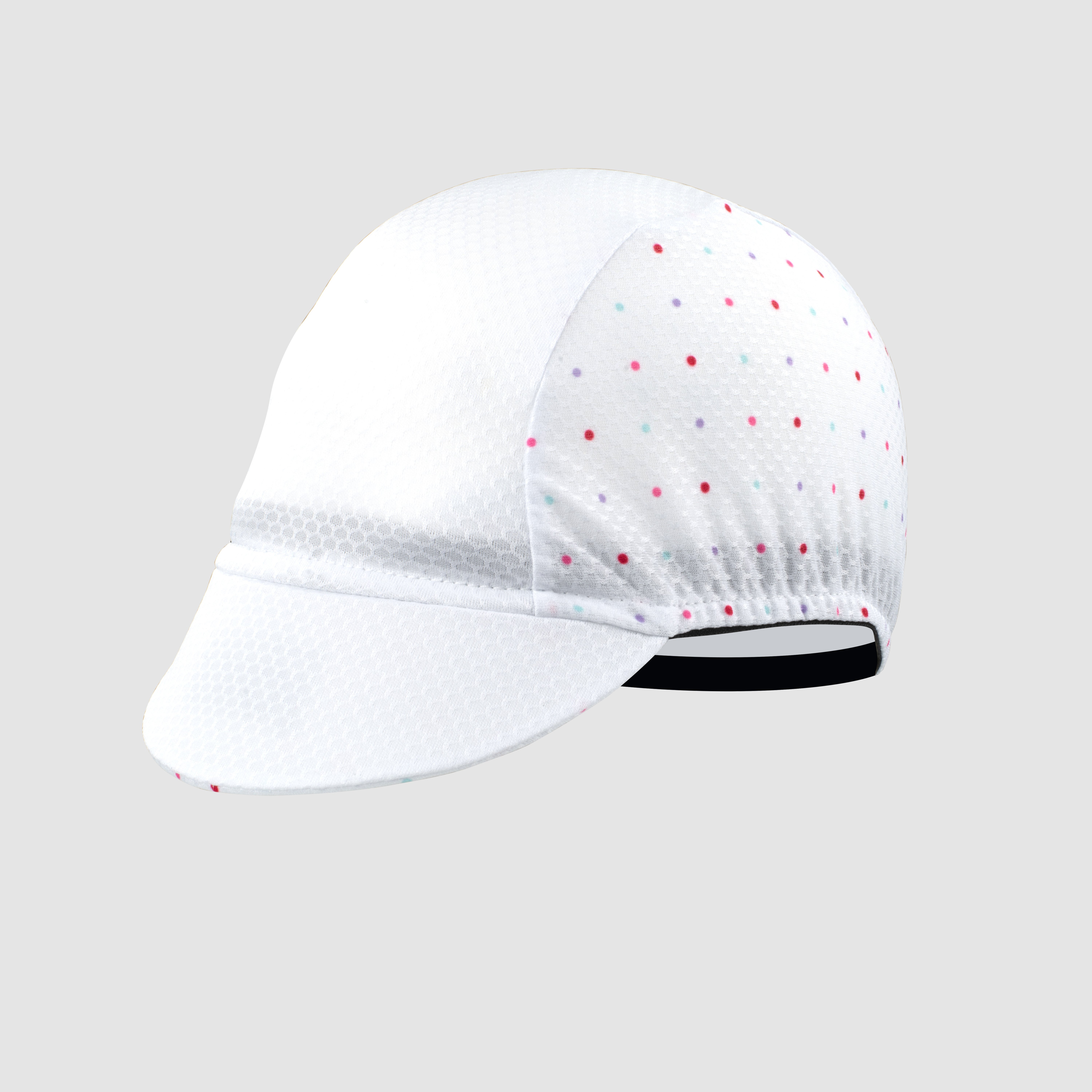 EKOI women's cycling cap DOTS White