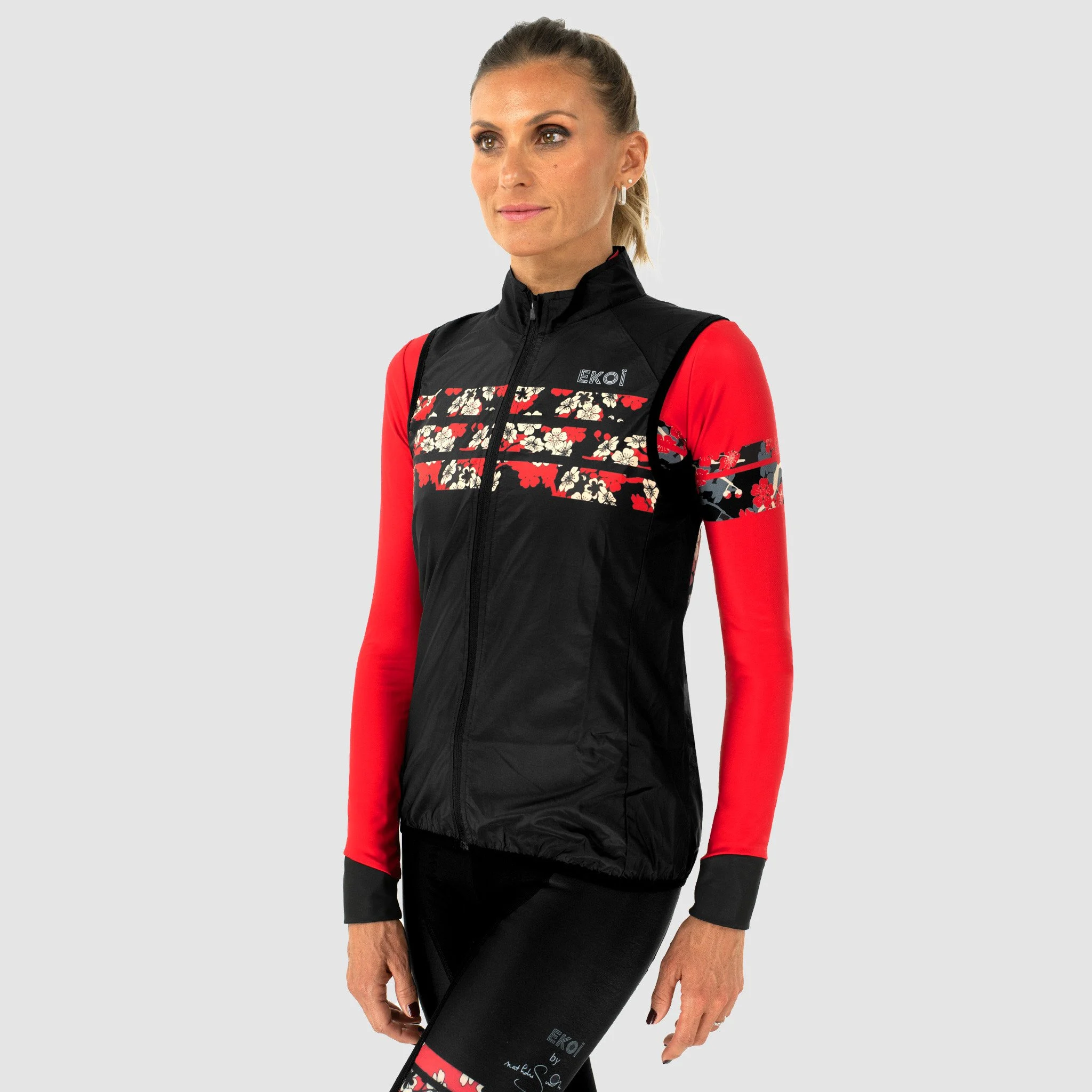 Nathalie Simon Black windproof gilet by EKOÏ