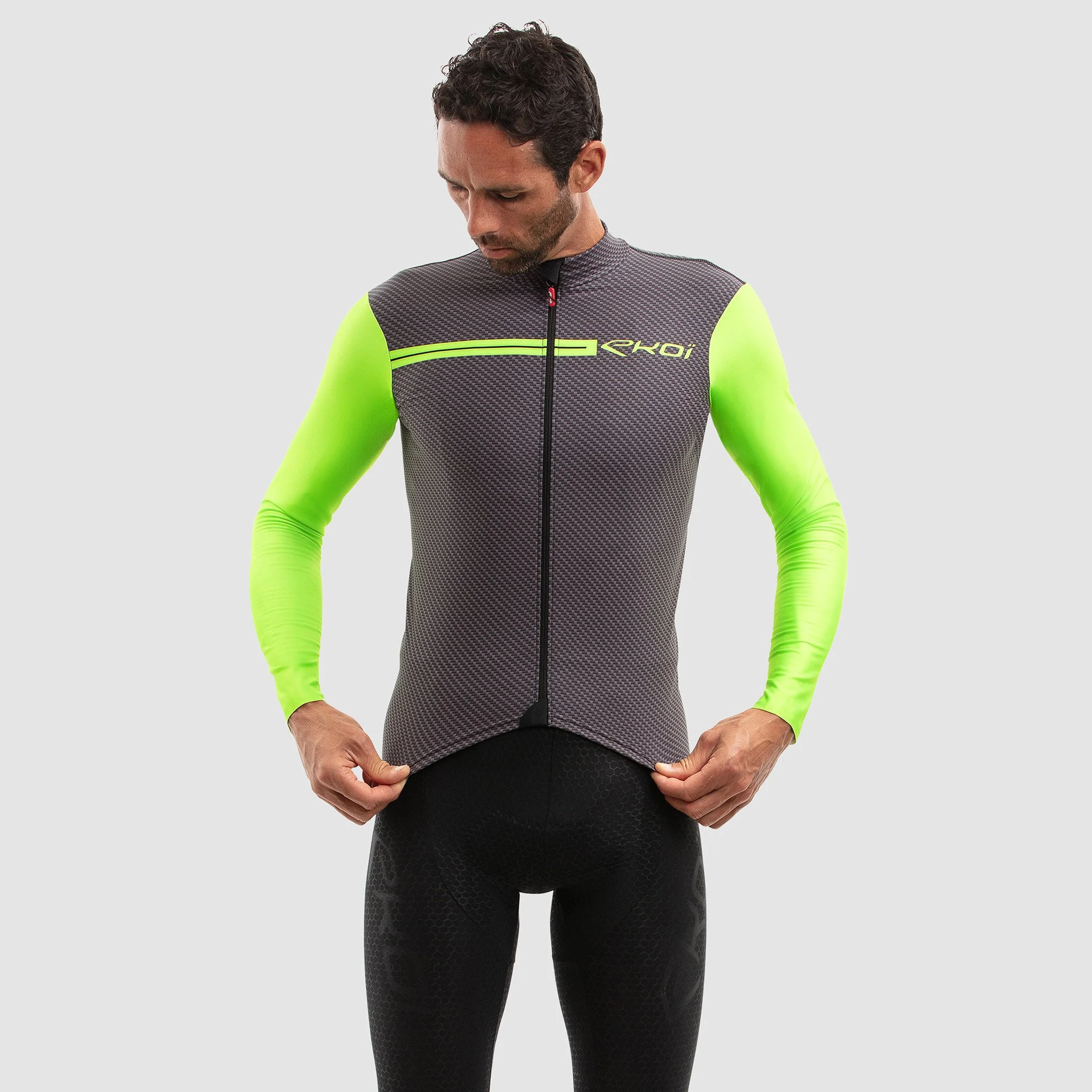 LONG SLEEVES JERSEY EKOI CARBON NEON GREEN