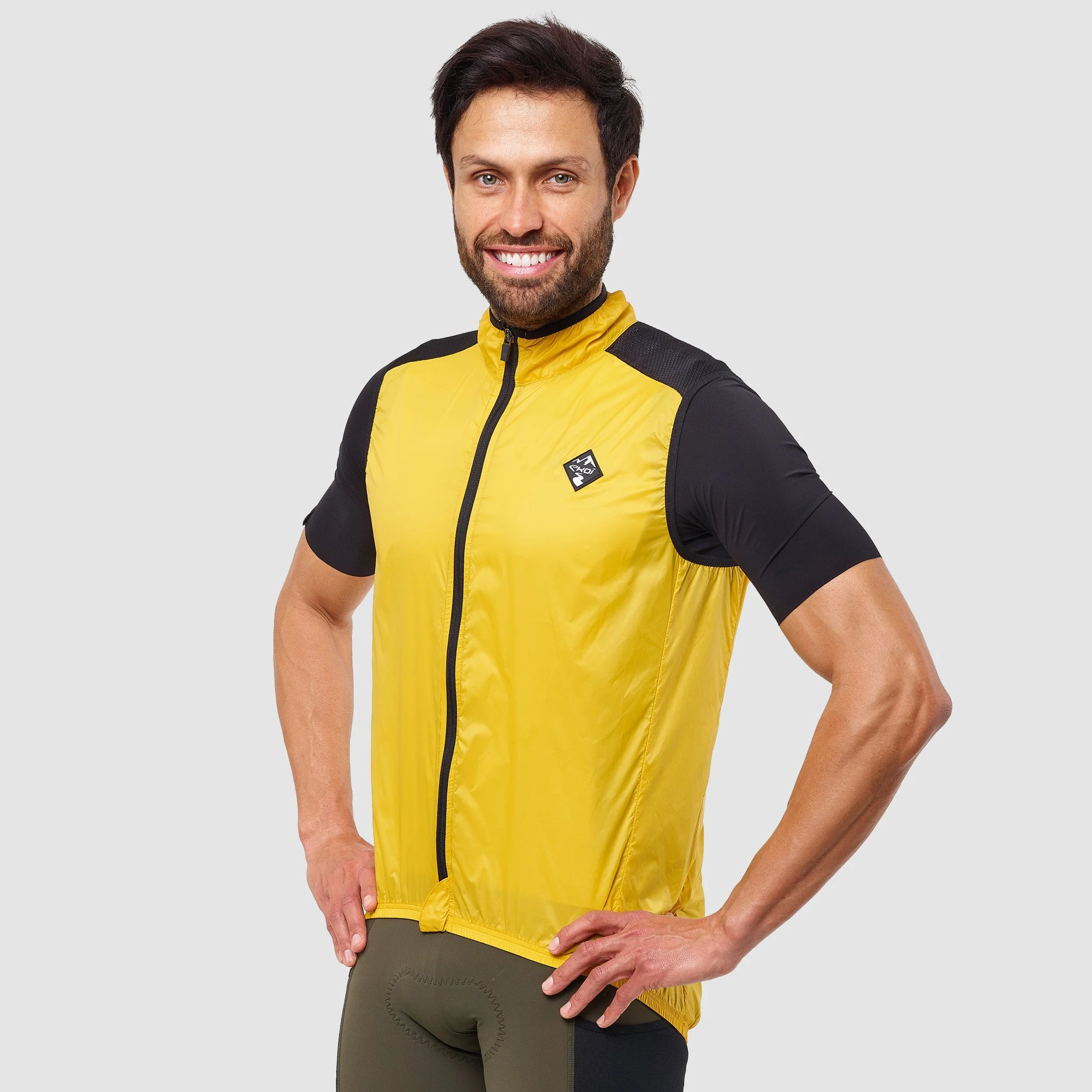 Unisex Windproof Vest EKOI GRAVEL ULTRALIGHT Yellow