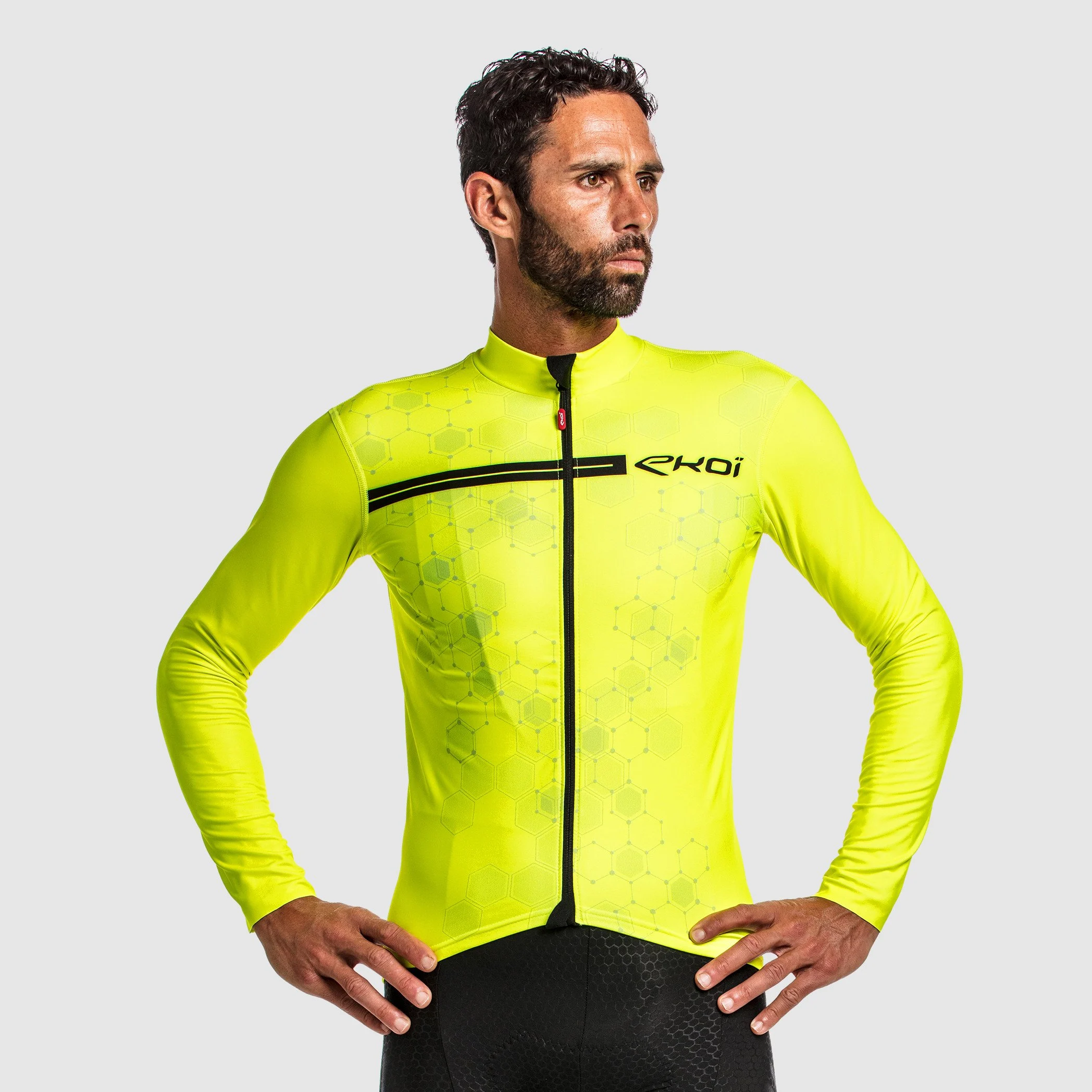 LONG SLEEVES JERSEY EKOI ATOM NEON YELLOW