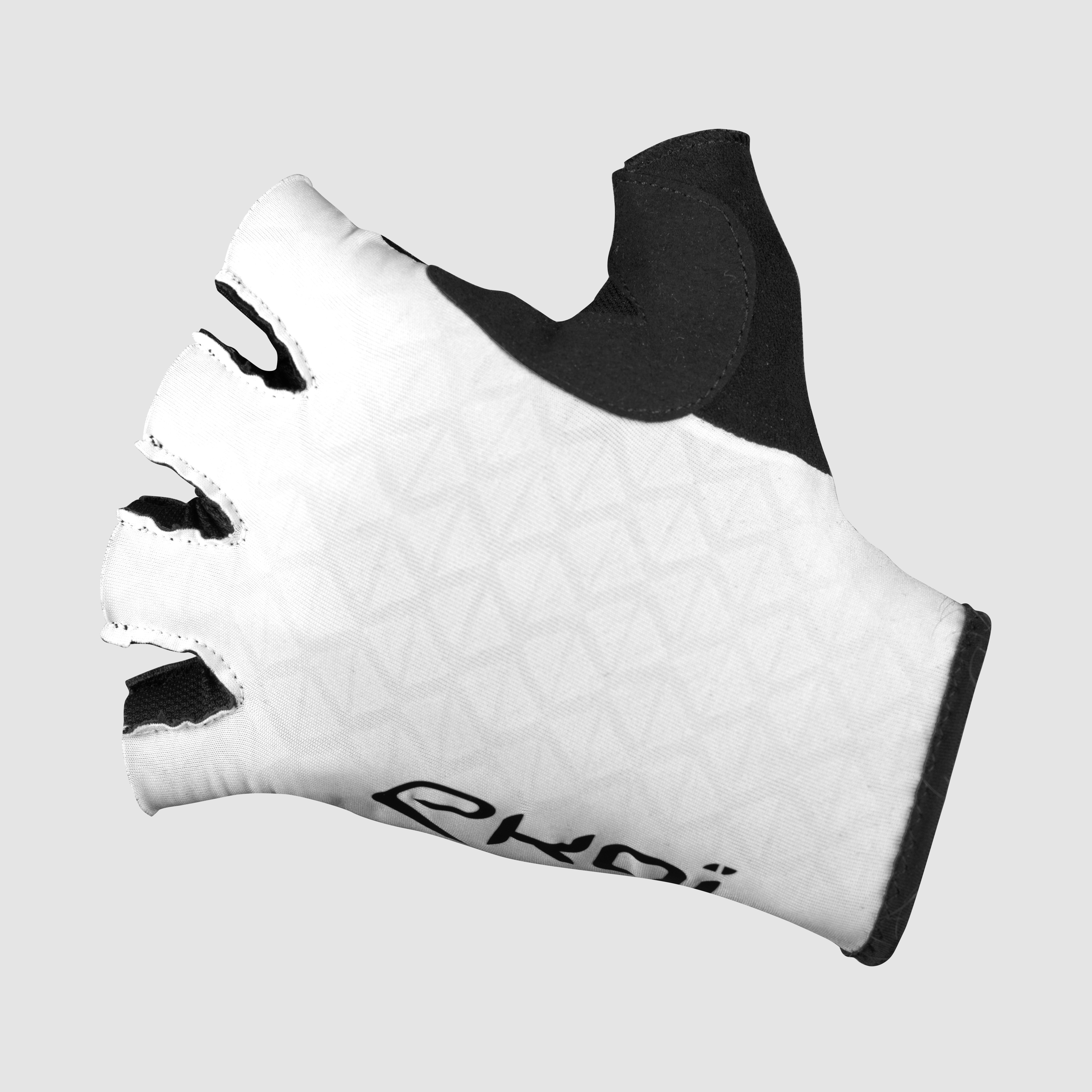 Gants vélo EKOI Racing Outlast Buffer Blanc
