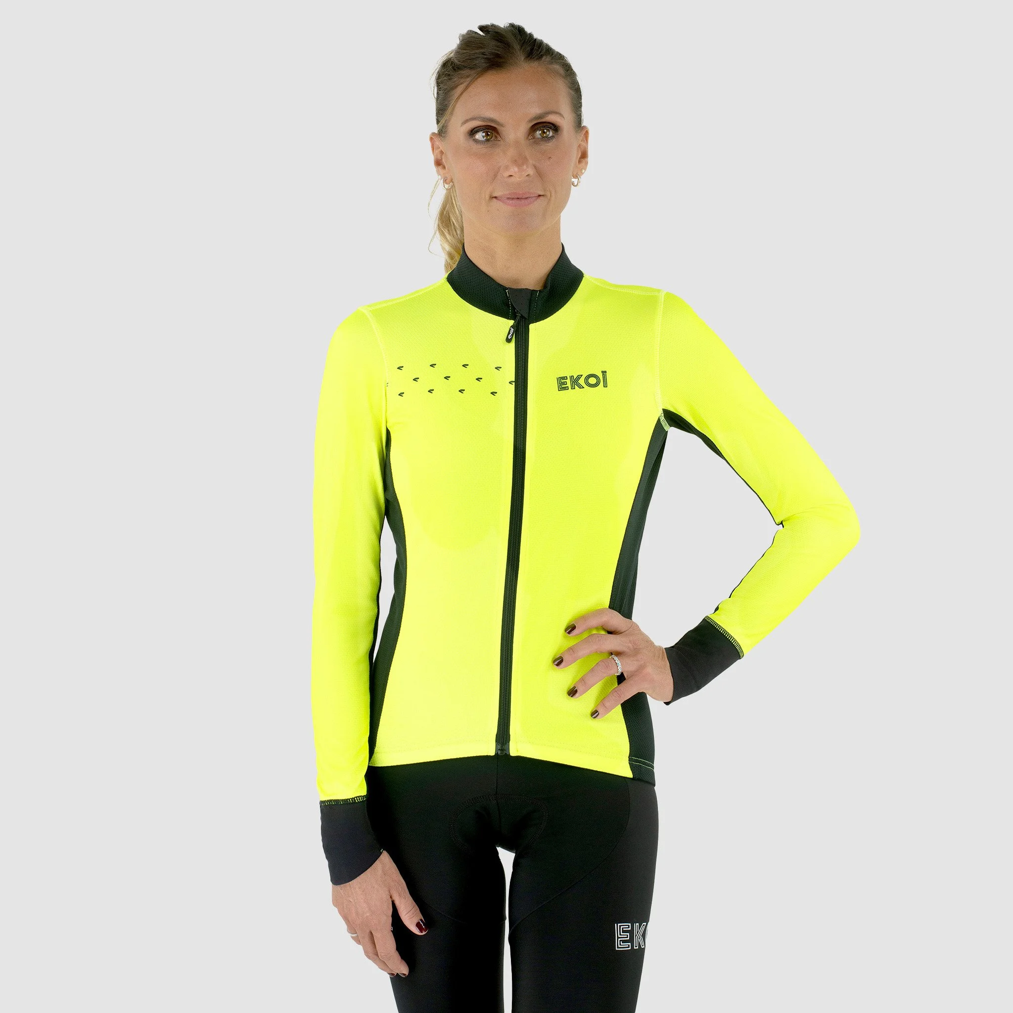 EKOI Core Women's Neon Yellow LS jersey