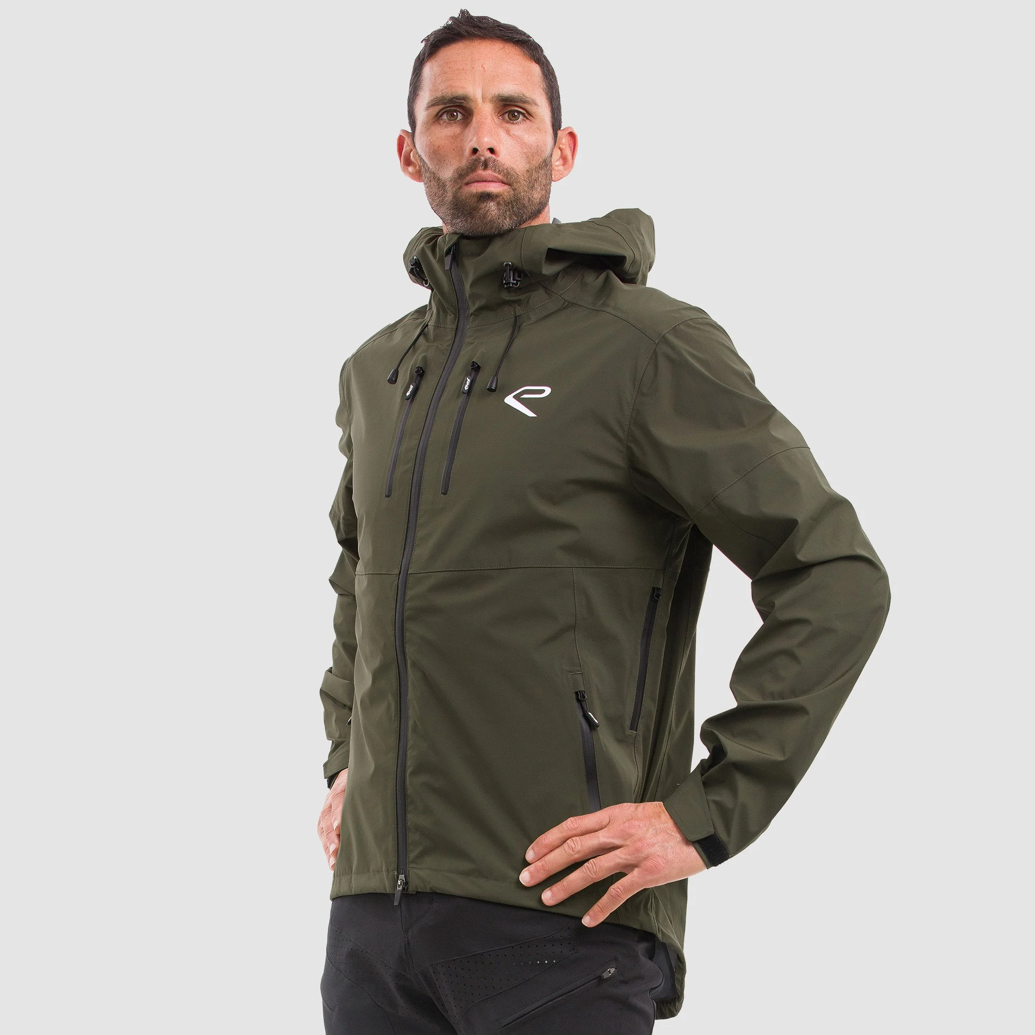 EKOI MTB Trail Charcoal green khaki rain cape