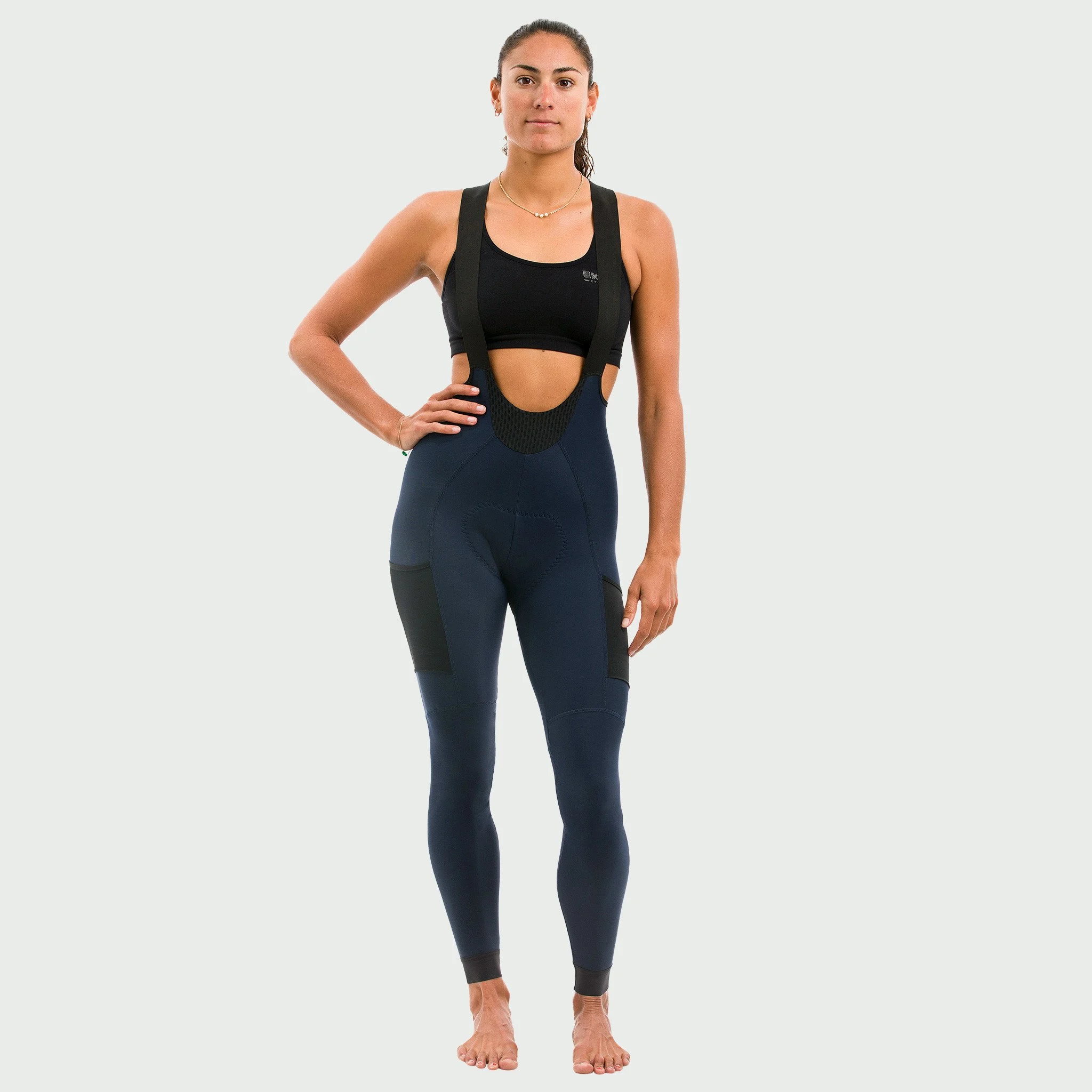 EKOI Gravel women's blue marine winter bib tights