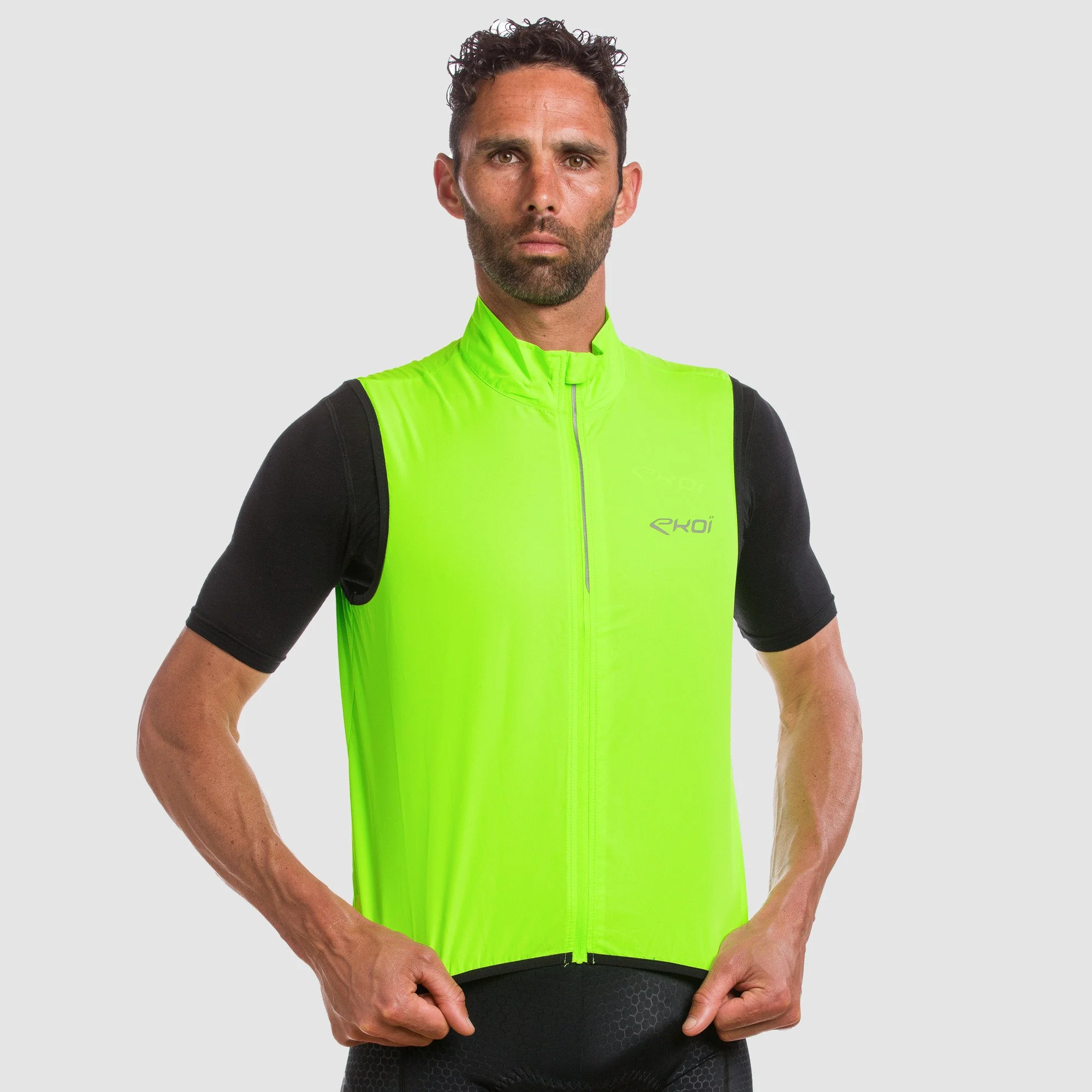 WINDPROOF VEST EKOI NEON YELLOW