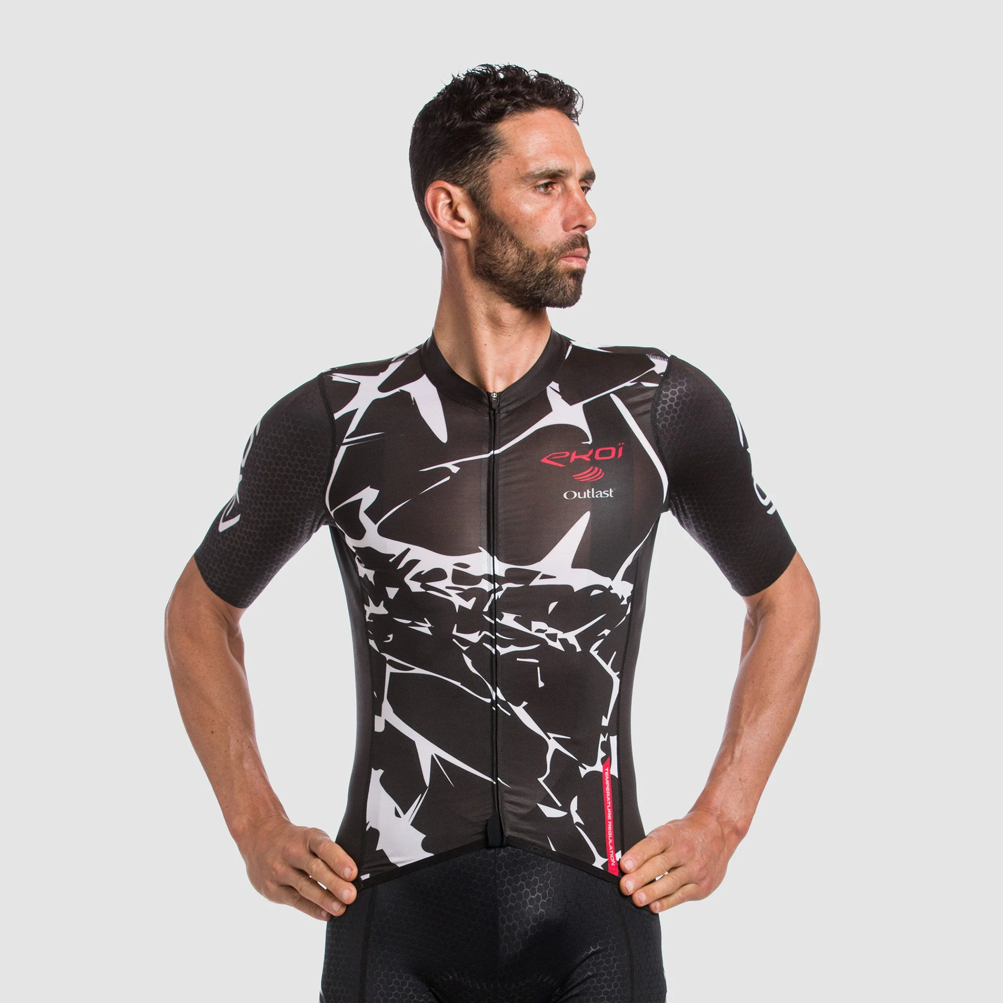 SUMMER JERSEY EKOI OUTLAST MARBRE BLACK