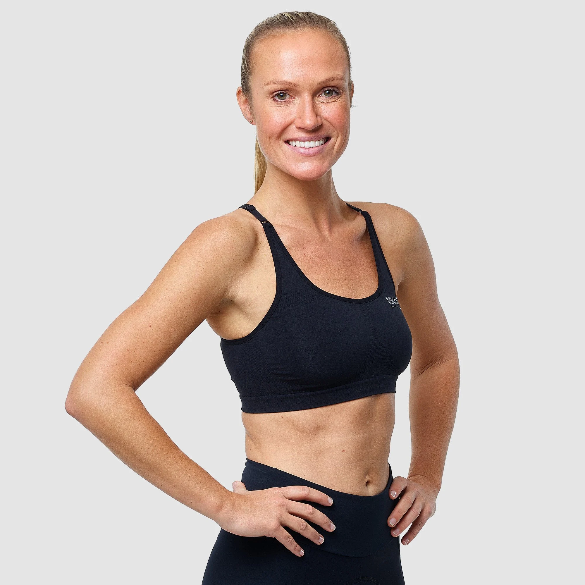 Women's Sport Bra EKOI Crossed Back -Black