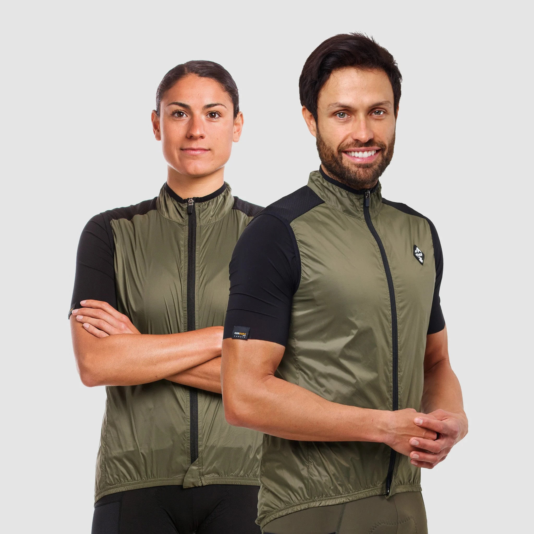Unisex Windproof Vest EKOI GRAVEL ULTRALIGHT Kaki
