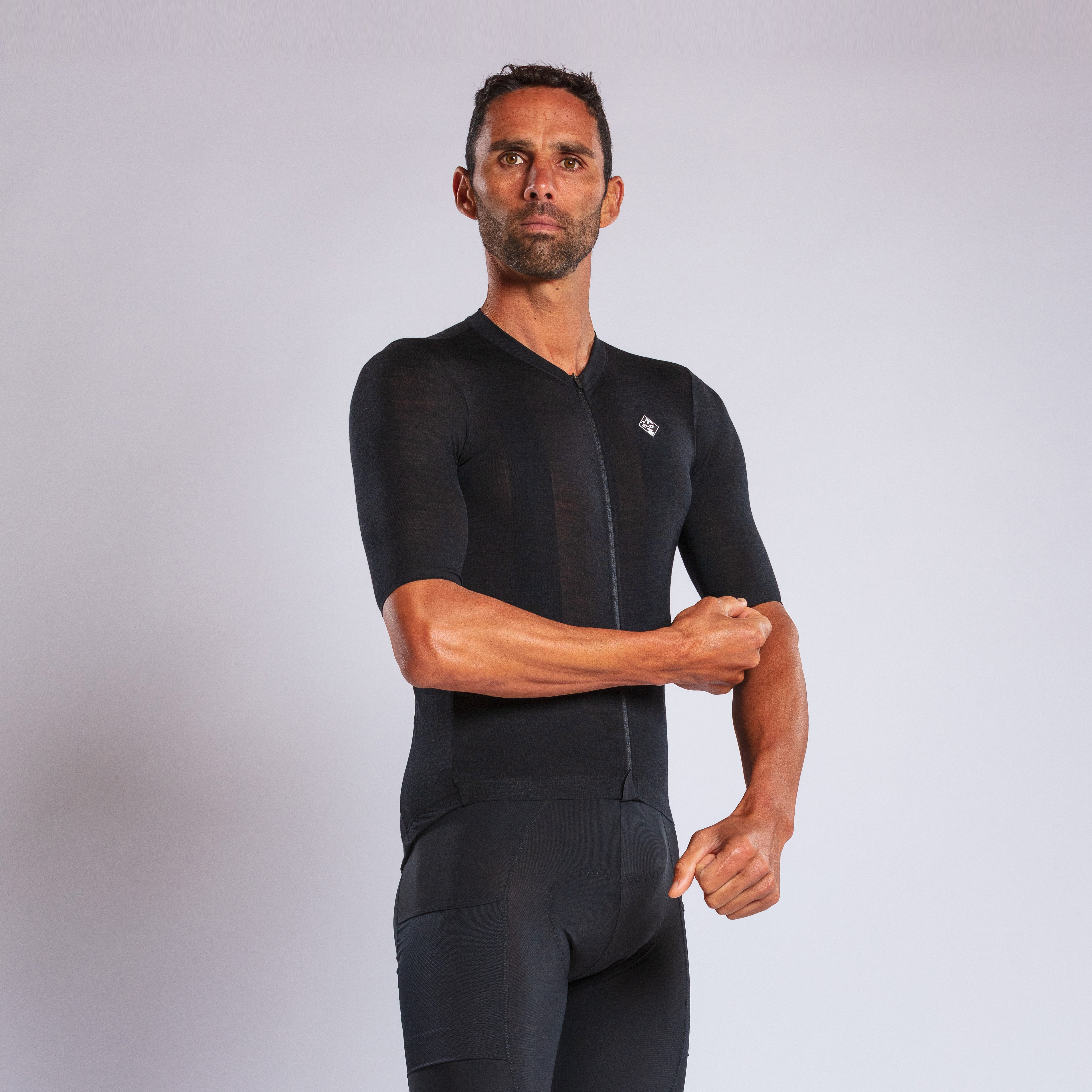 Merino Unisex Perf Gravel Jersey Black