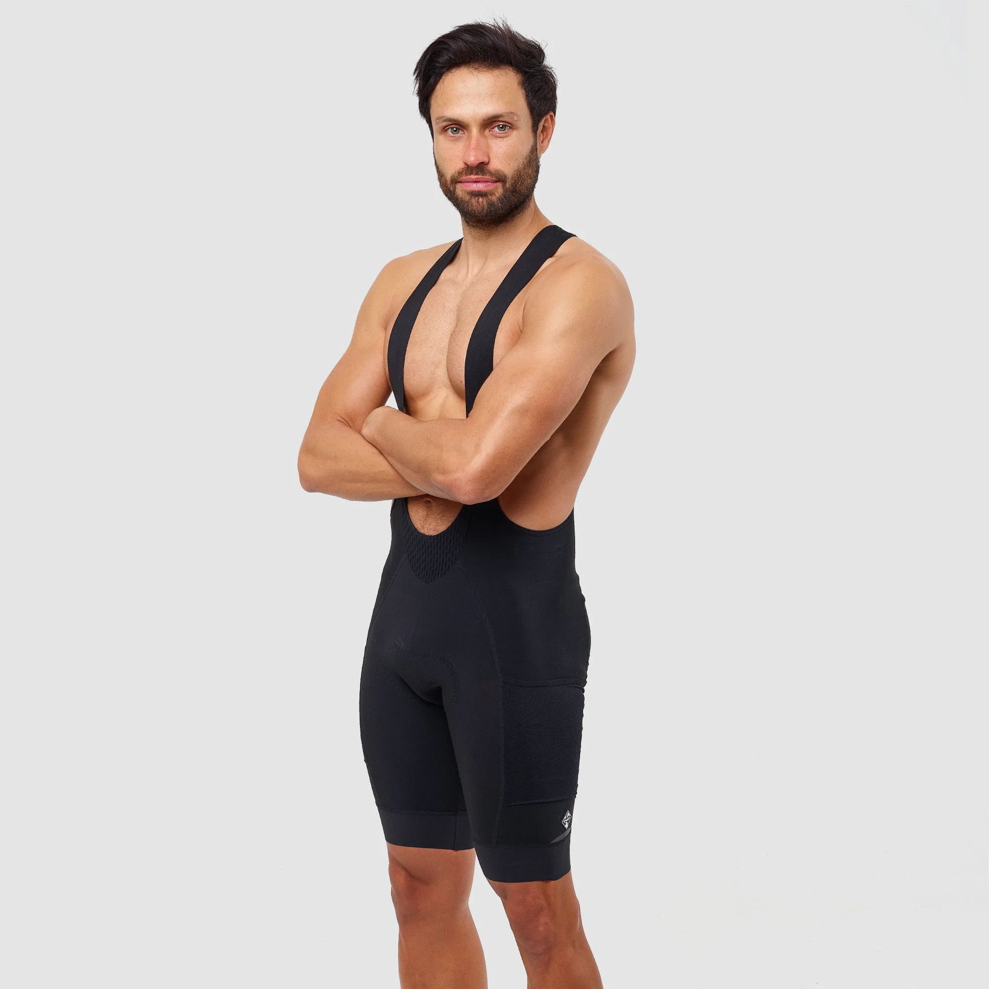 EKOI GRAVEL Cargo Pockets PERF Bibshorts Black