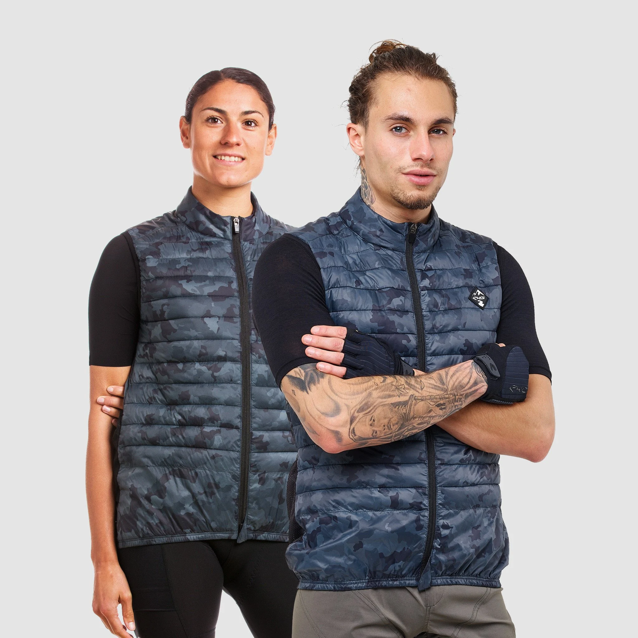 Unisex Windproof Vest EKOI GRAVEL PADDED Camo