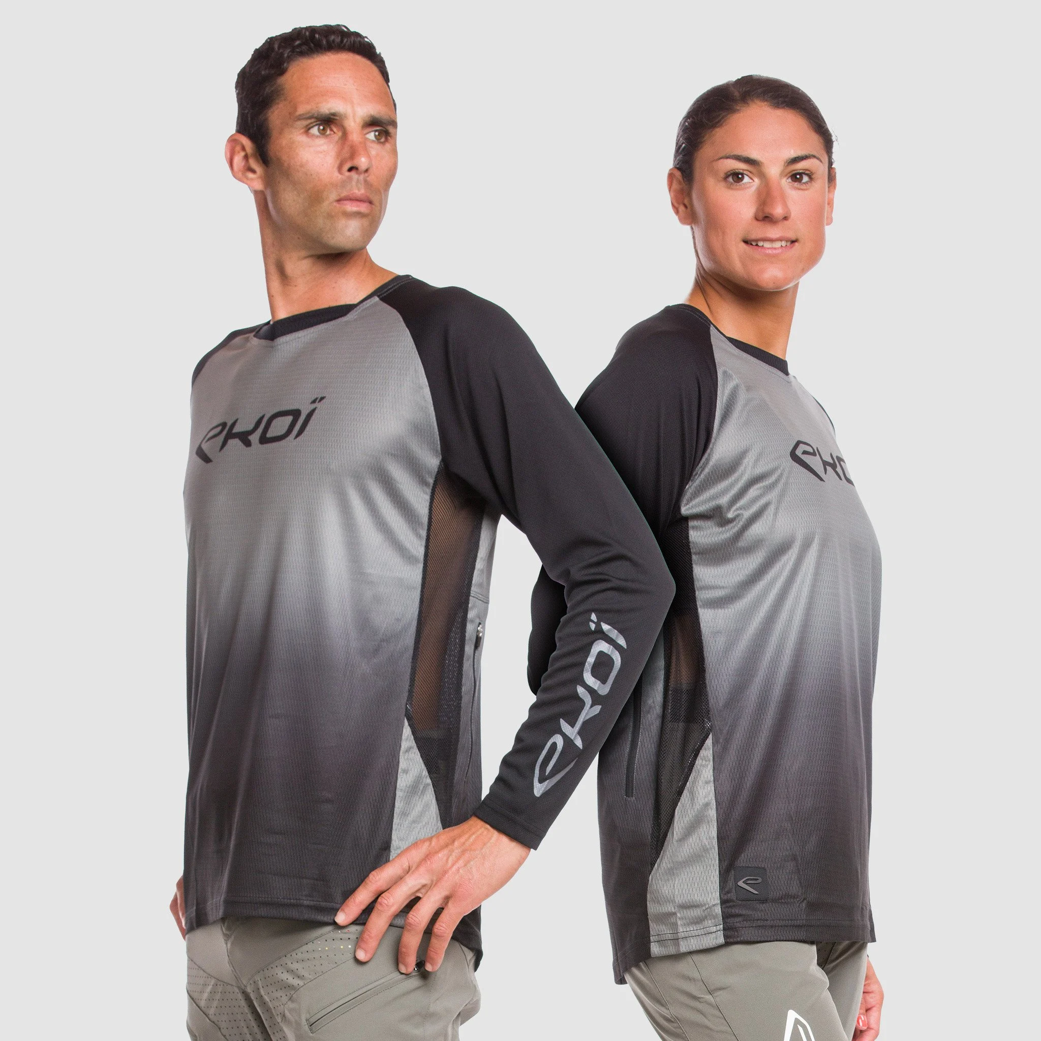 Long Sleeves Jersey EKOI MTB Grey