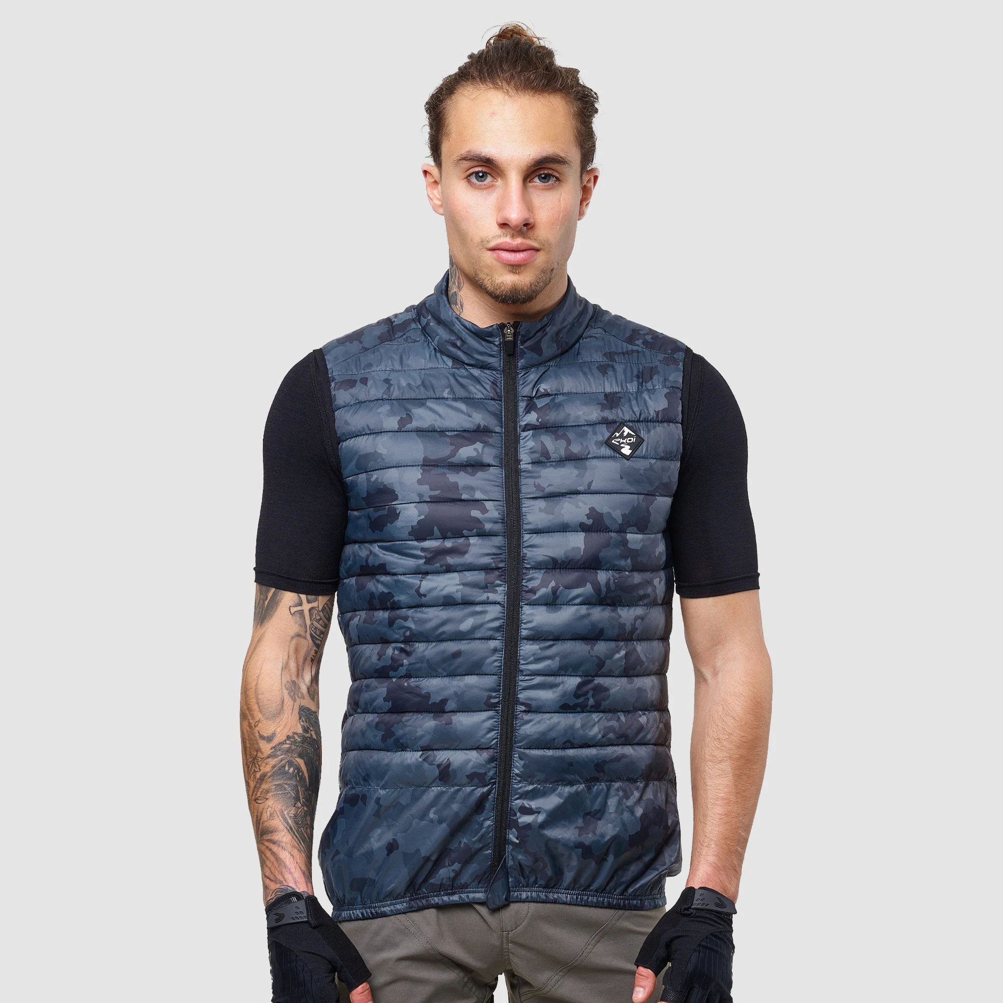 Unisex Windproof Vest EKOI GRAVEL PADDED Camo