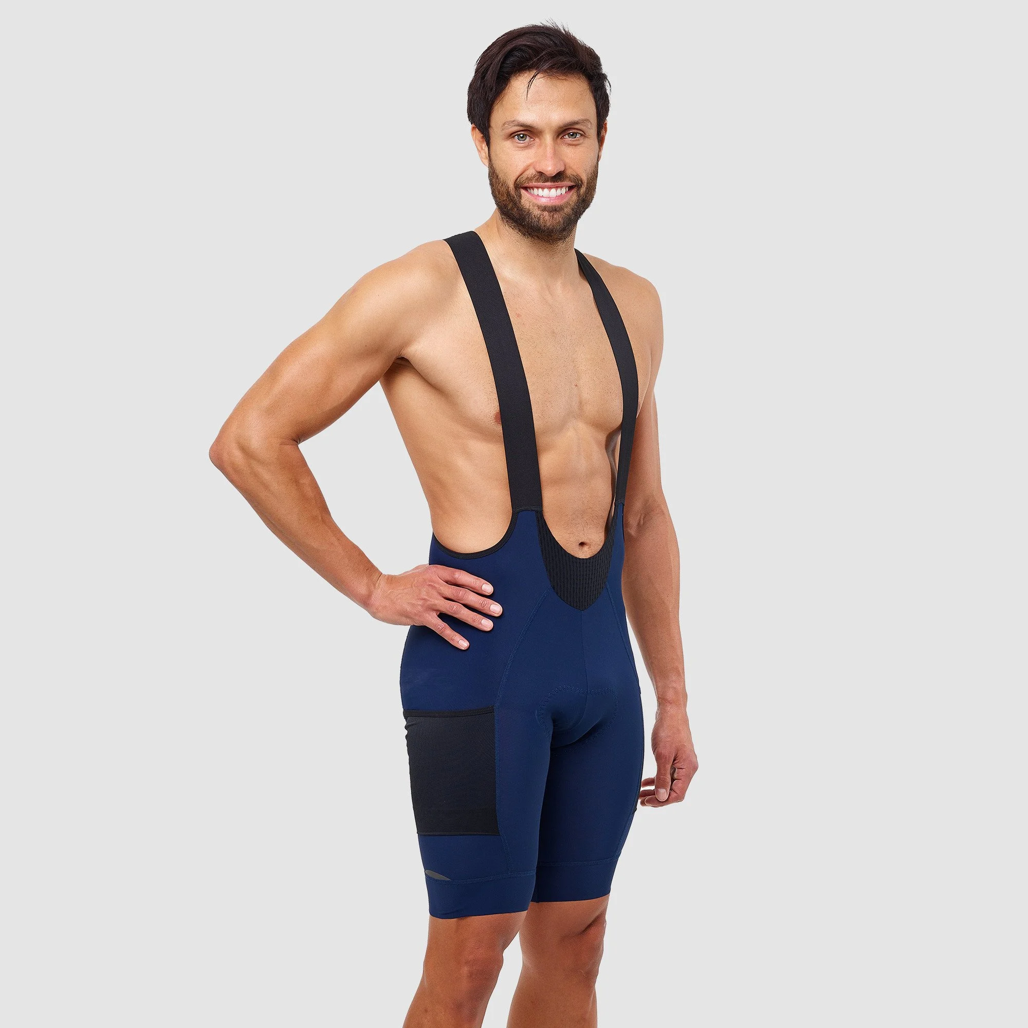 EKOI GRAVEL Cargo Pockets PERF Bib shorts Navy Blue