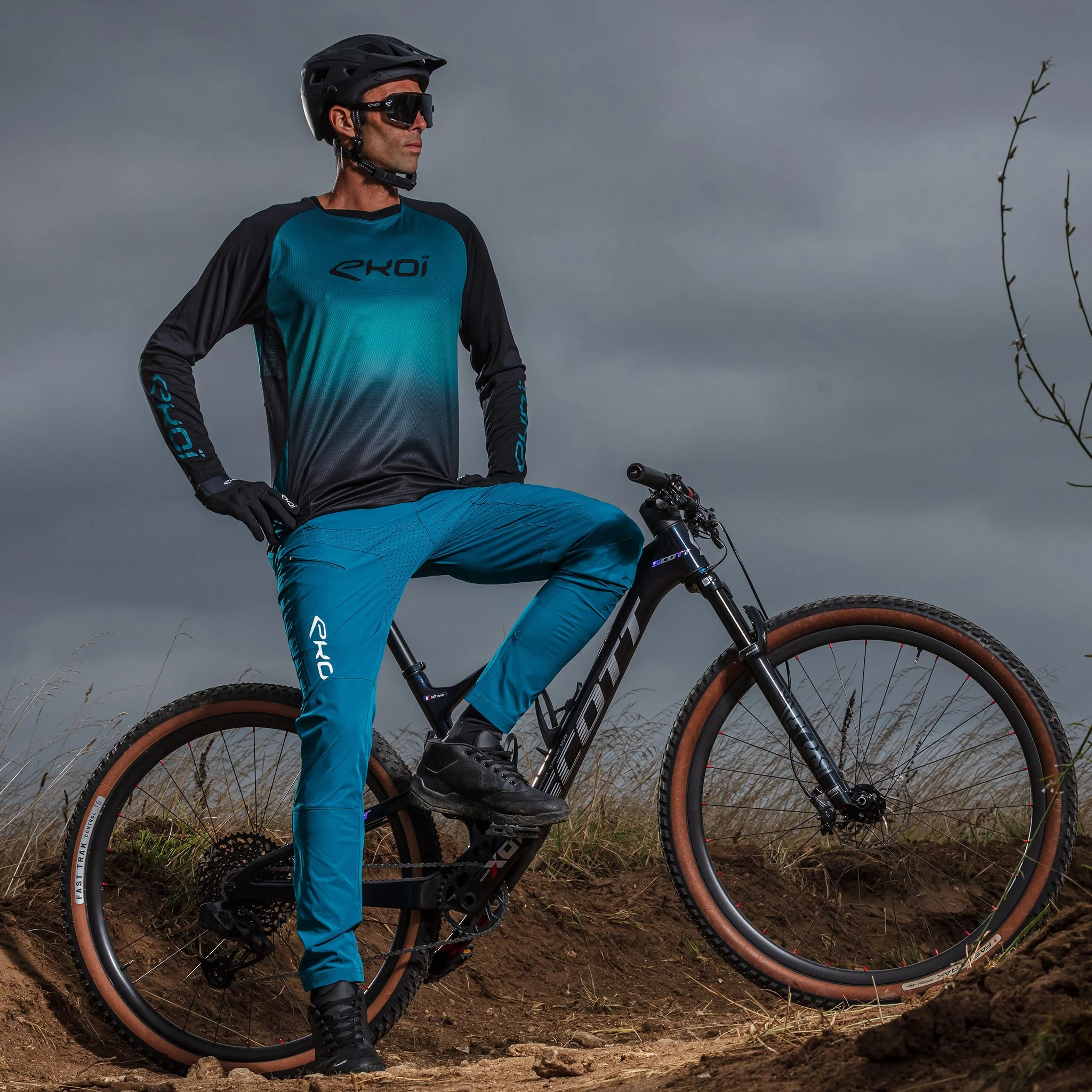 Trousers EKOI MTB Blue