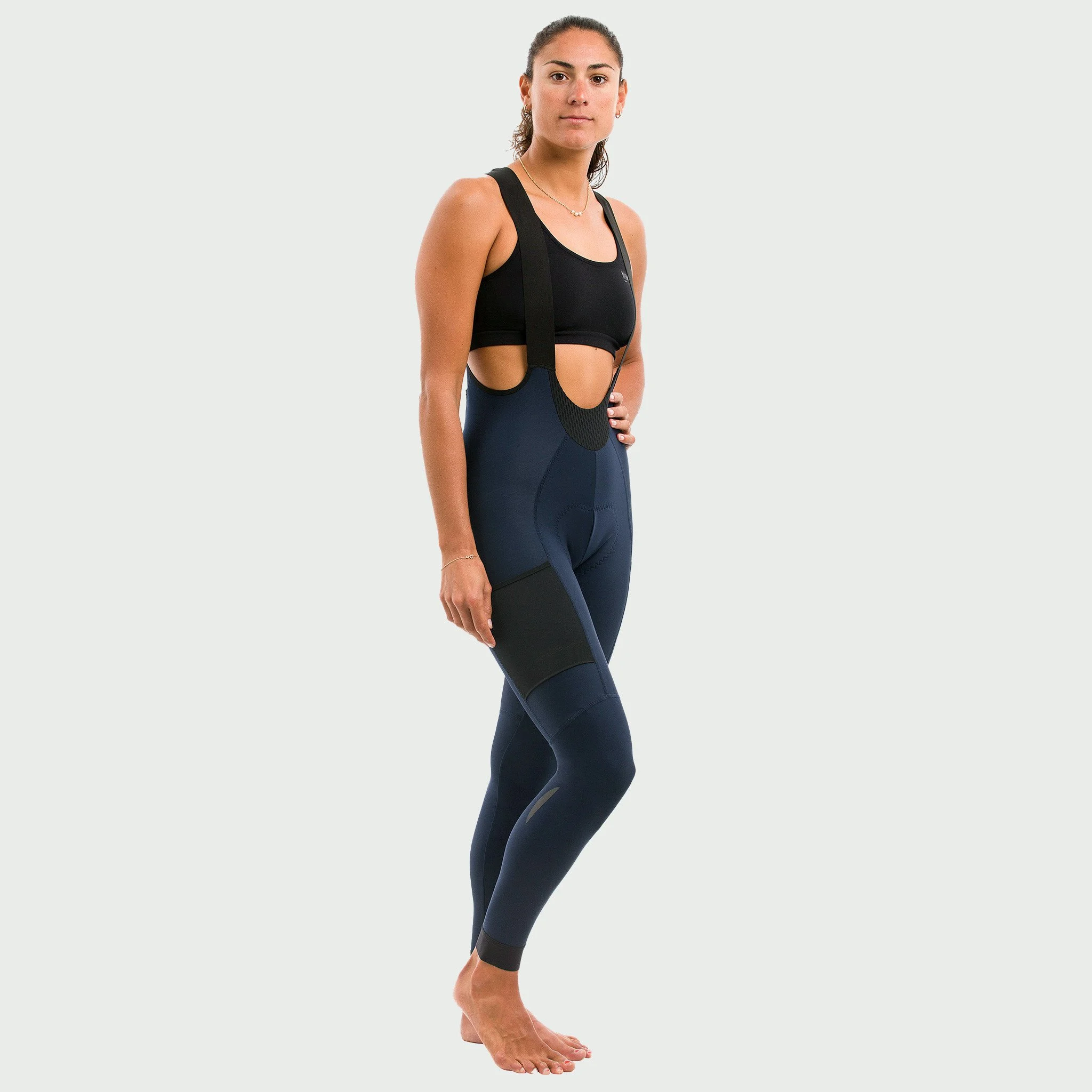 EKOI Gravel women's blue marine winter bib tights