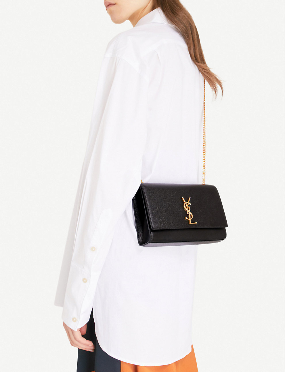 SAINT LAURENT Kate medium leather shoulder bag BLACK