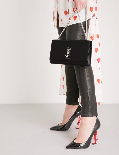 SAINT LAURENT Kate medium leather shoulder bag BLACK