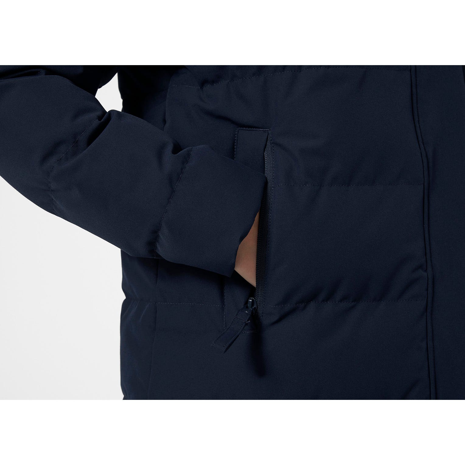 W MONO MATERIAL PUFFY PARKA