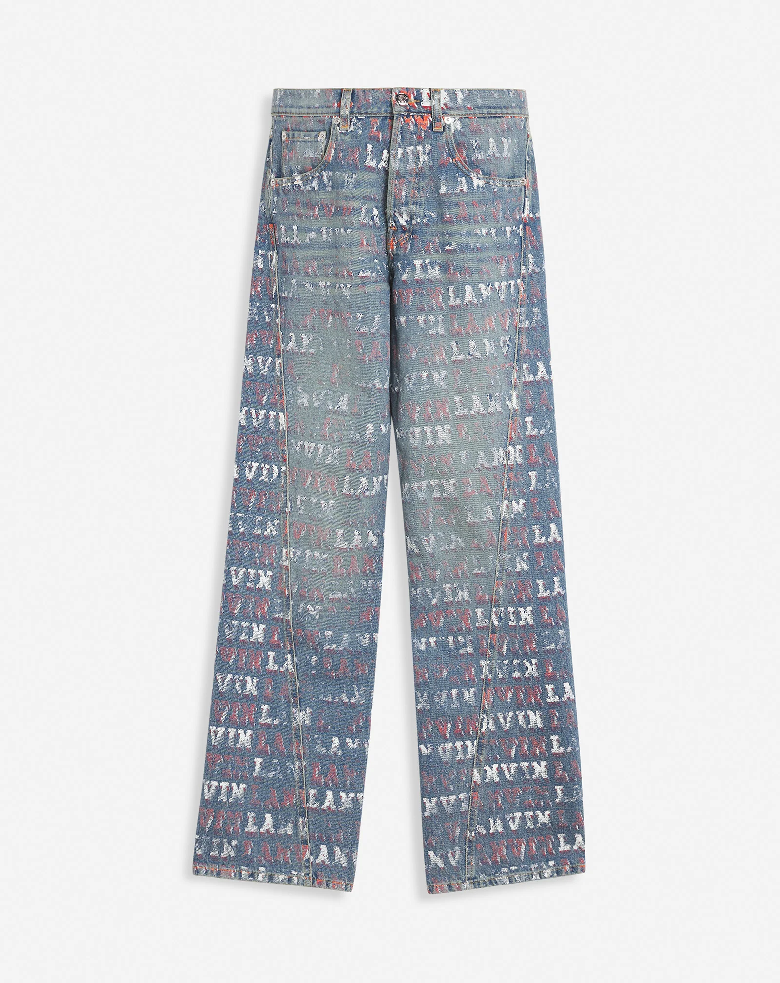 Lanvin x future straight fit printed pants for men