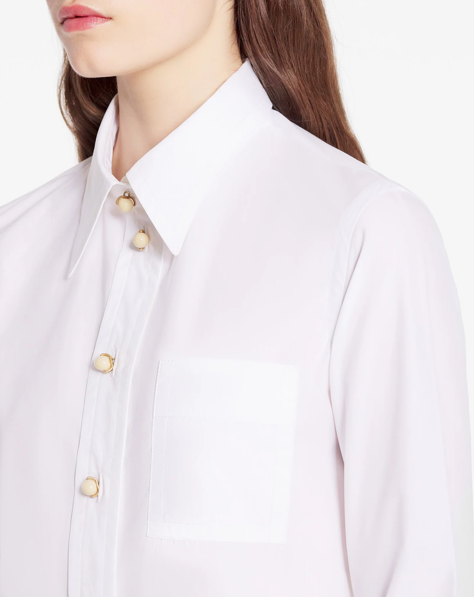 Long sleeve shirt in poplin