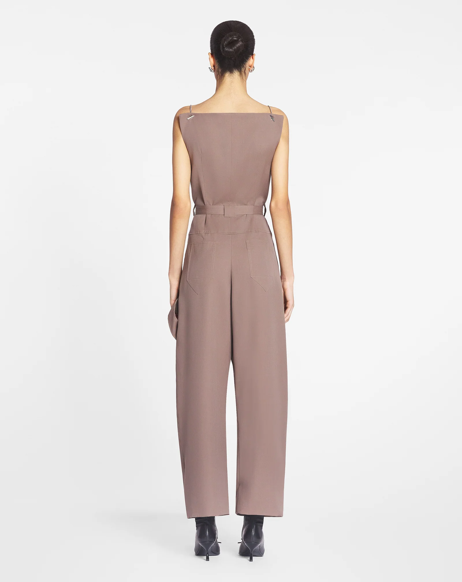Belted bustier jumpsuit