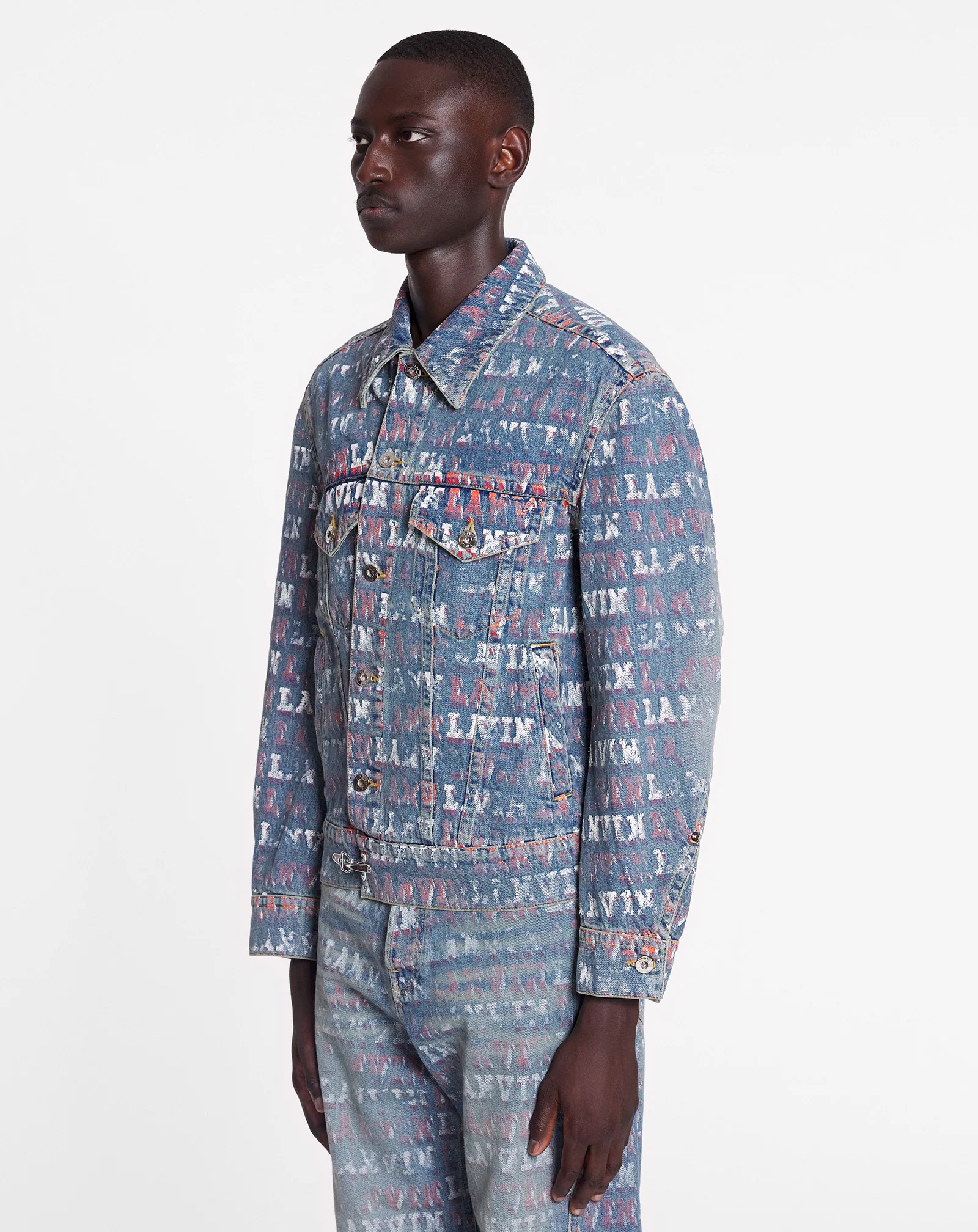 Lanvin x future unisex asymmetrical printed jacket