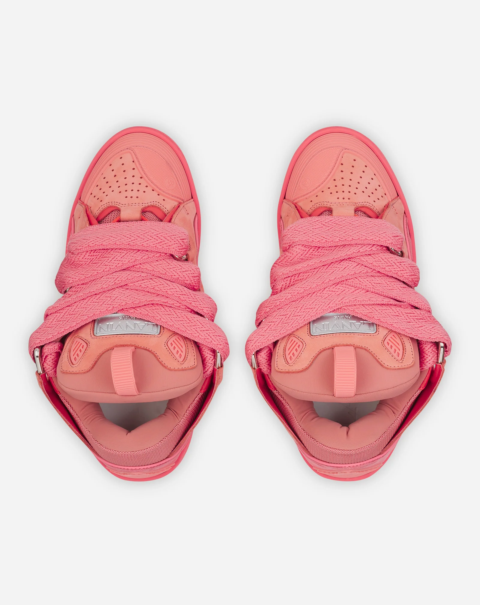 Leather curb sneakers