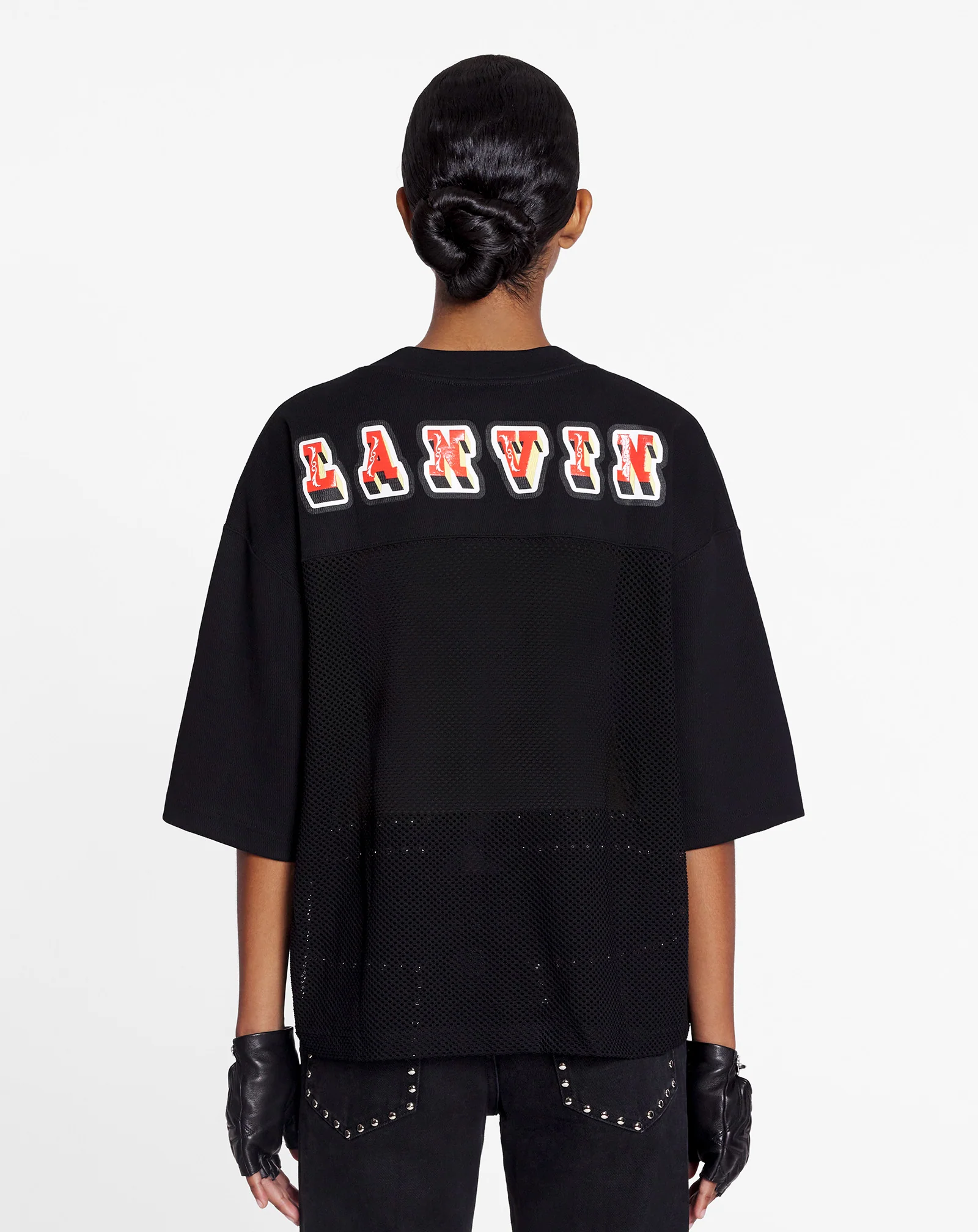 Lanvin x future loose-fit mesh t-shirt