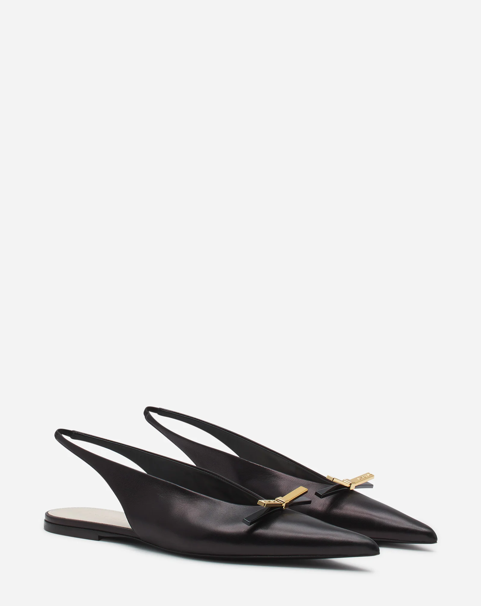 Lanvin bow leather slingback