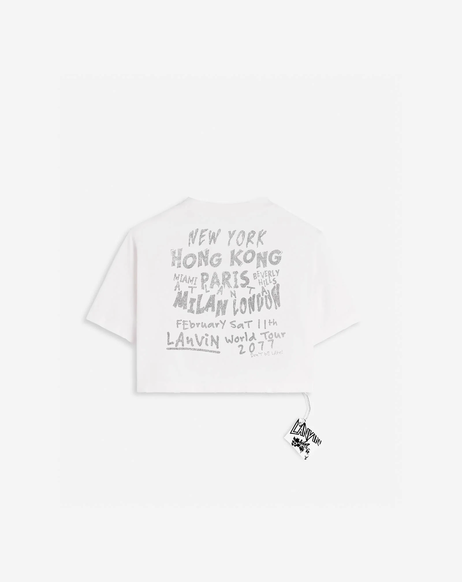 Lanvin x future cropped printed t-shirt