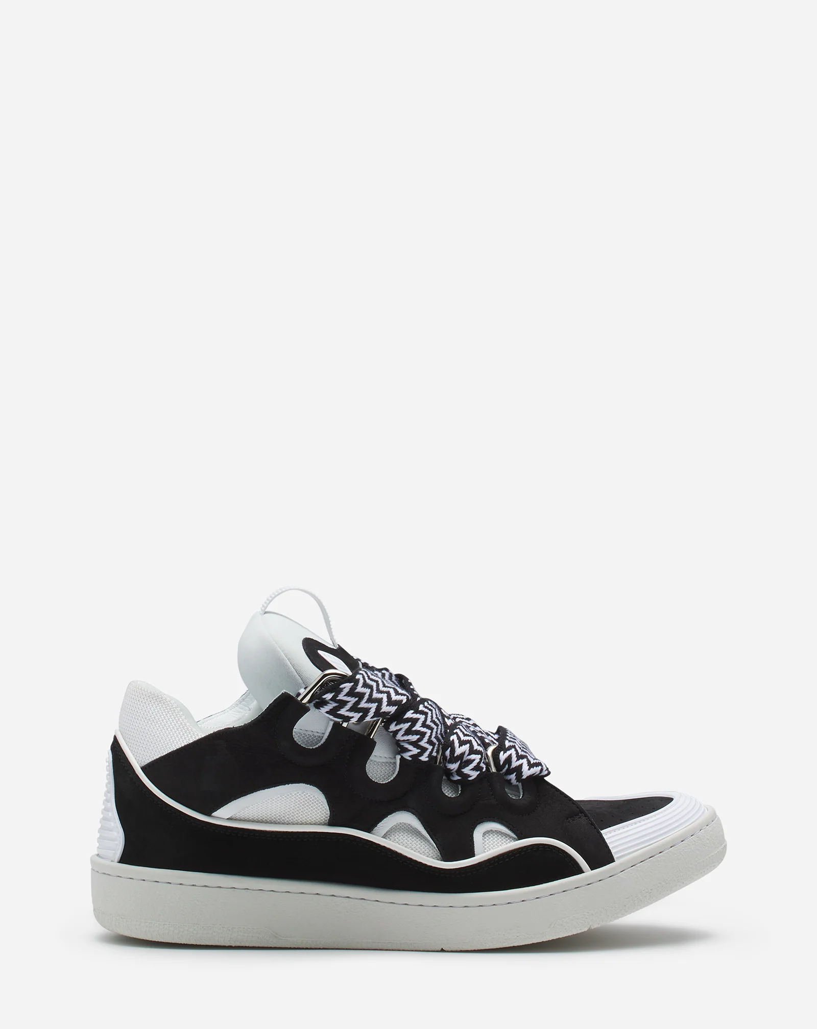 Leather curb sneakers