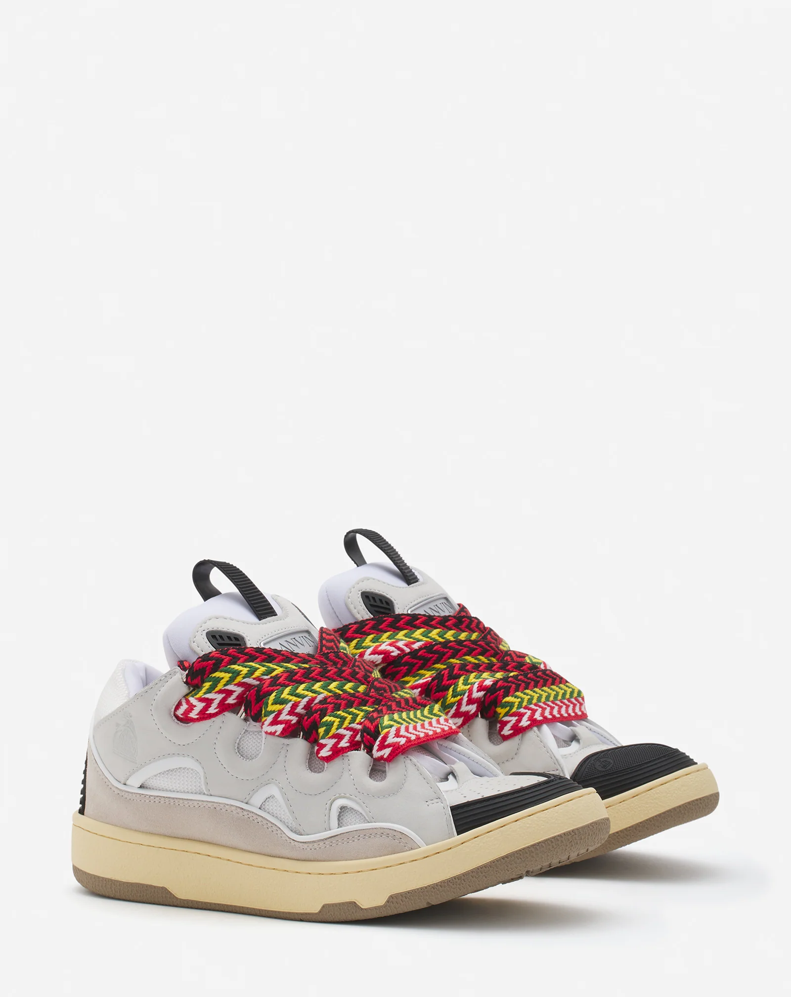 Leather curb sneakers