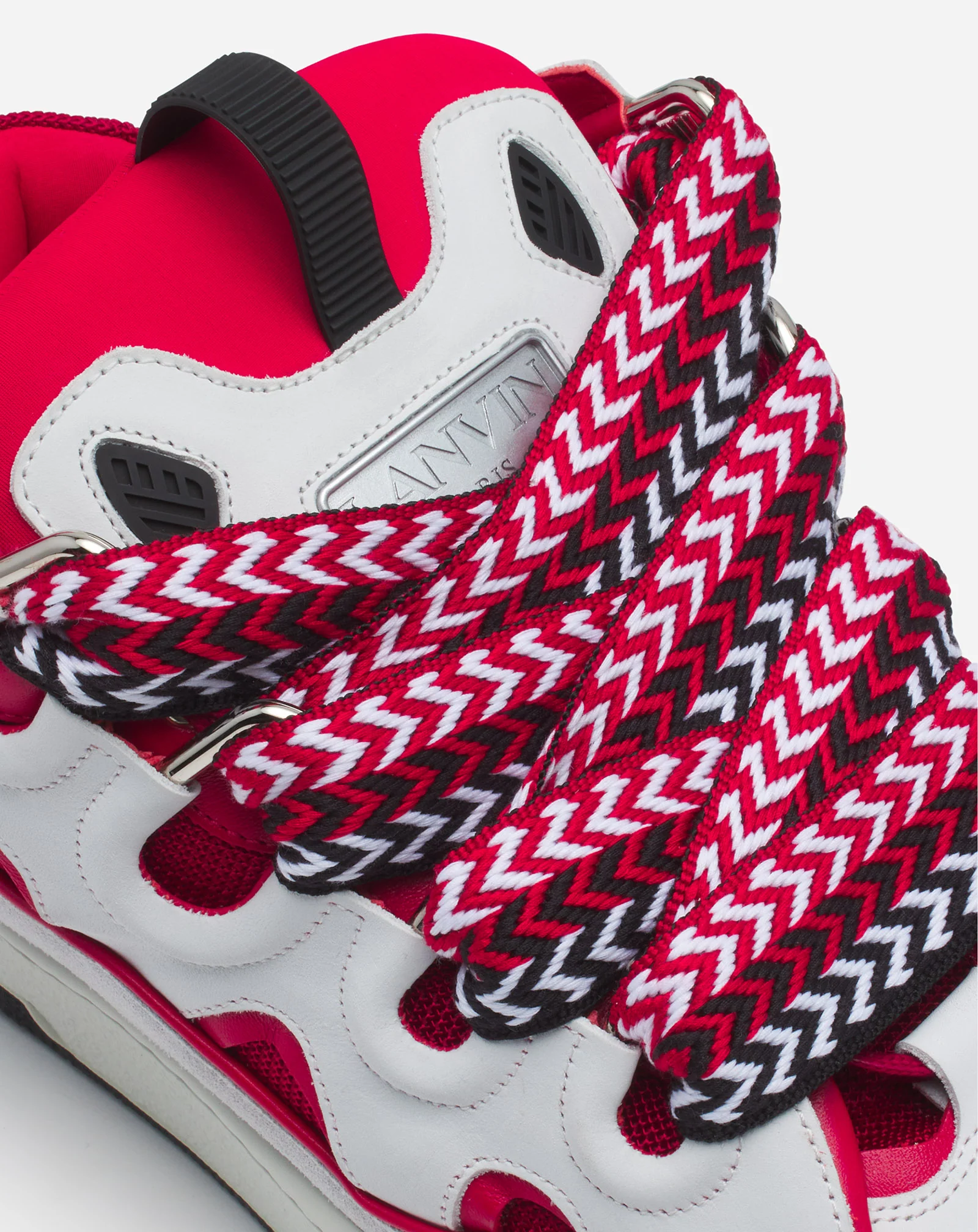 Leather curb sneakers