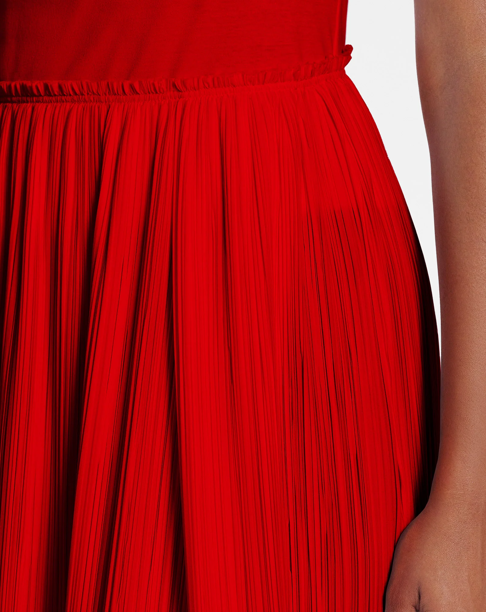 Pleated midi skirt