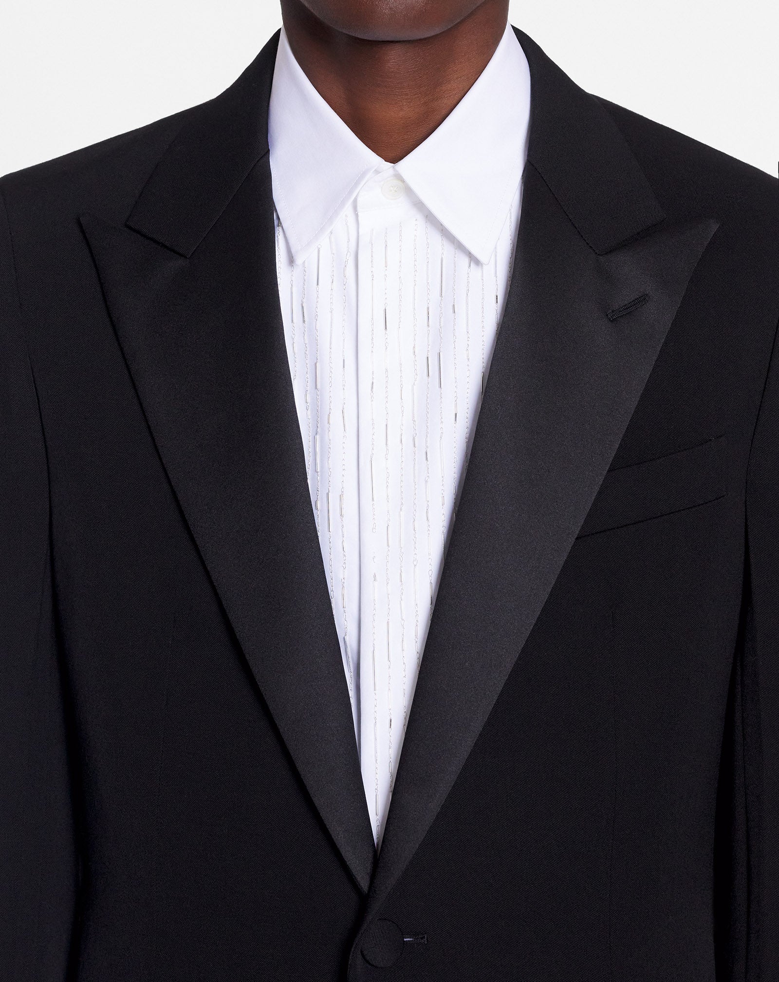 Satin collar tuxedo jacket