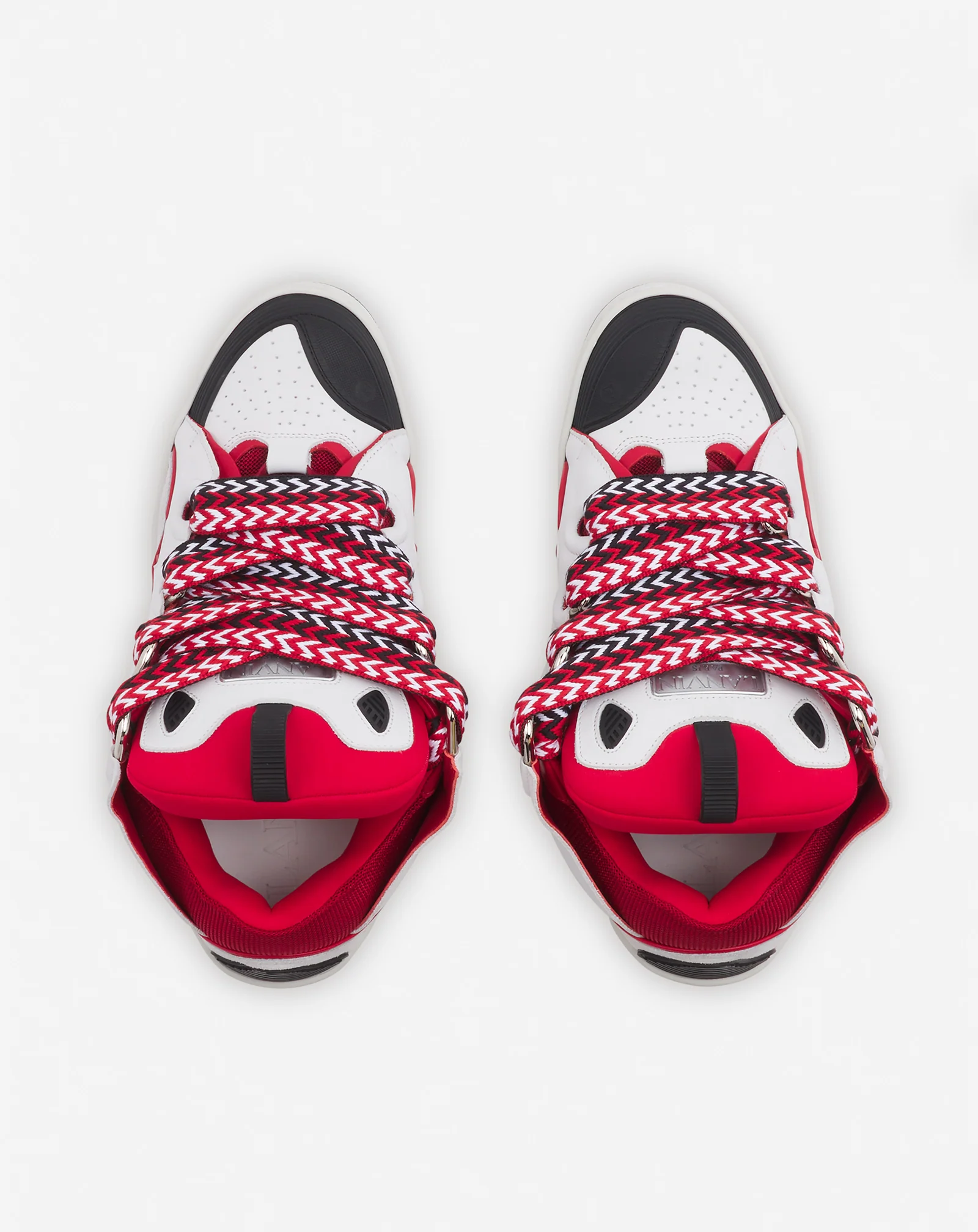 Leather curb sneakers