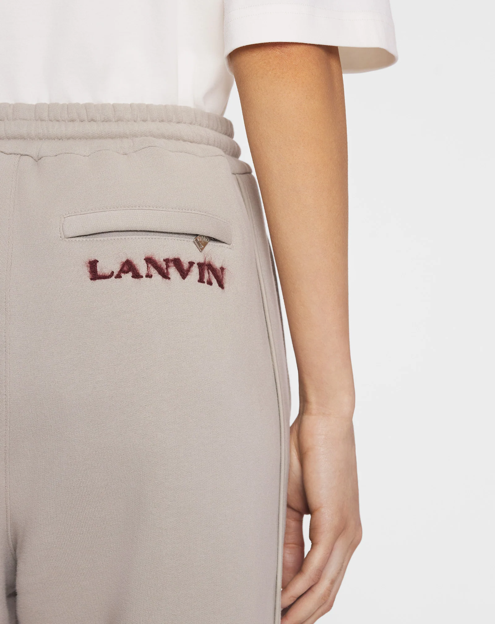 Training pants with mohair detail