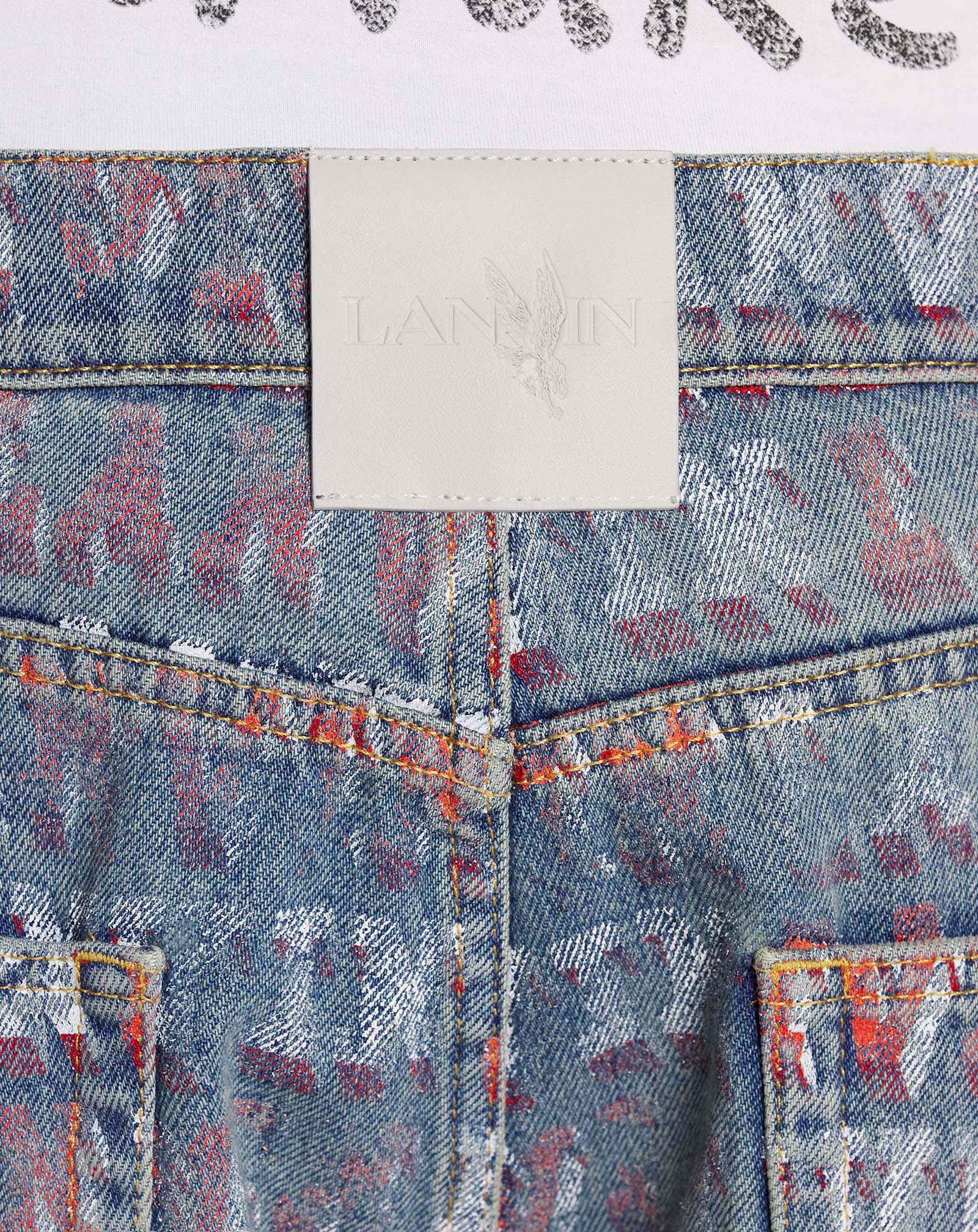 Lanvin x future straight fit printed pants for men