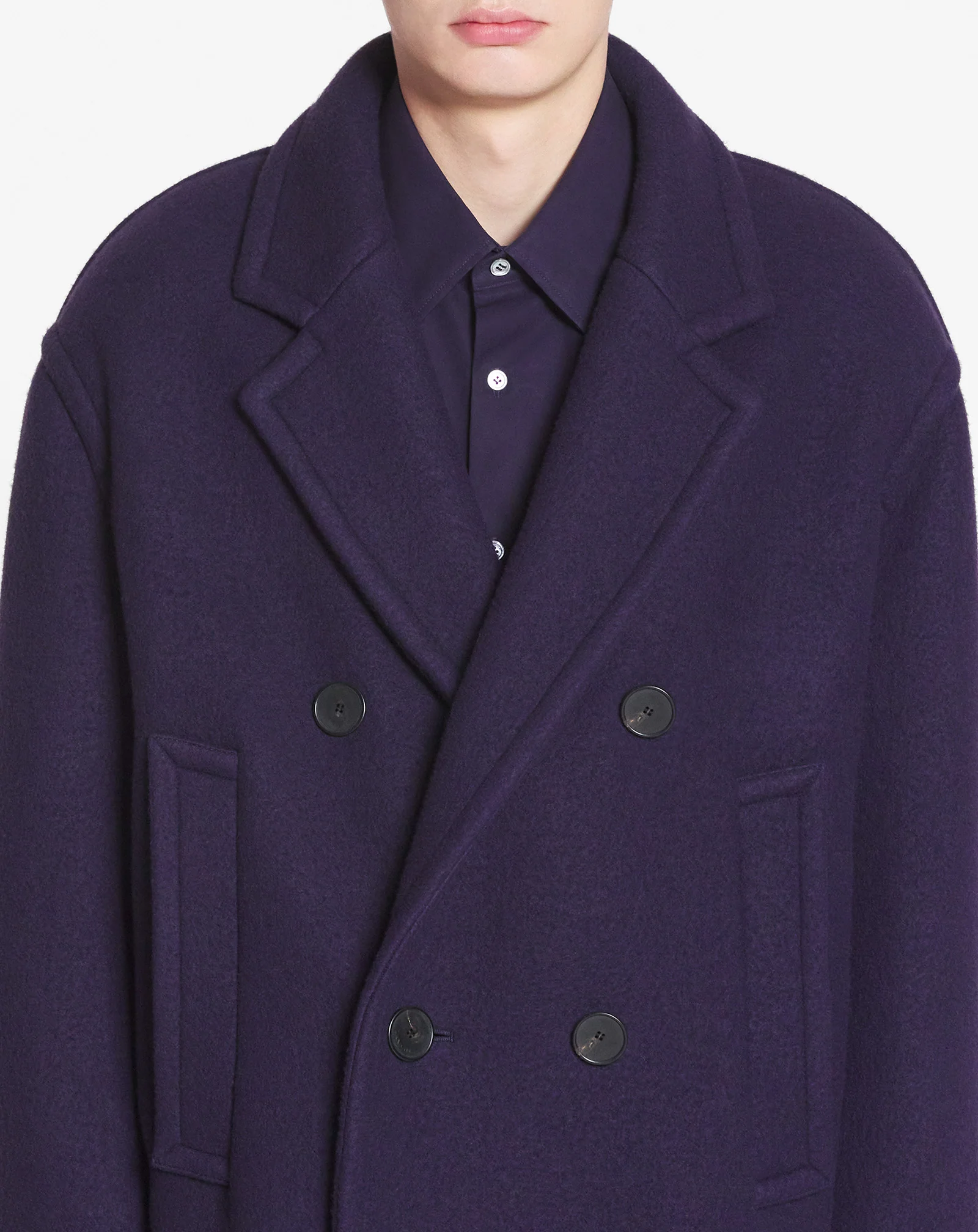 Oversized double-breasted coat