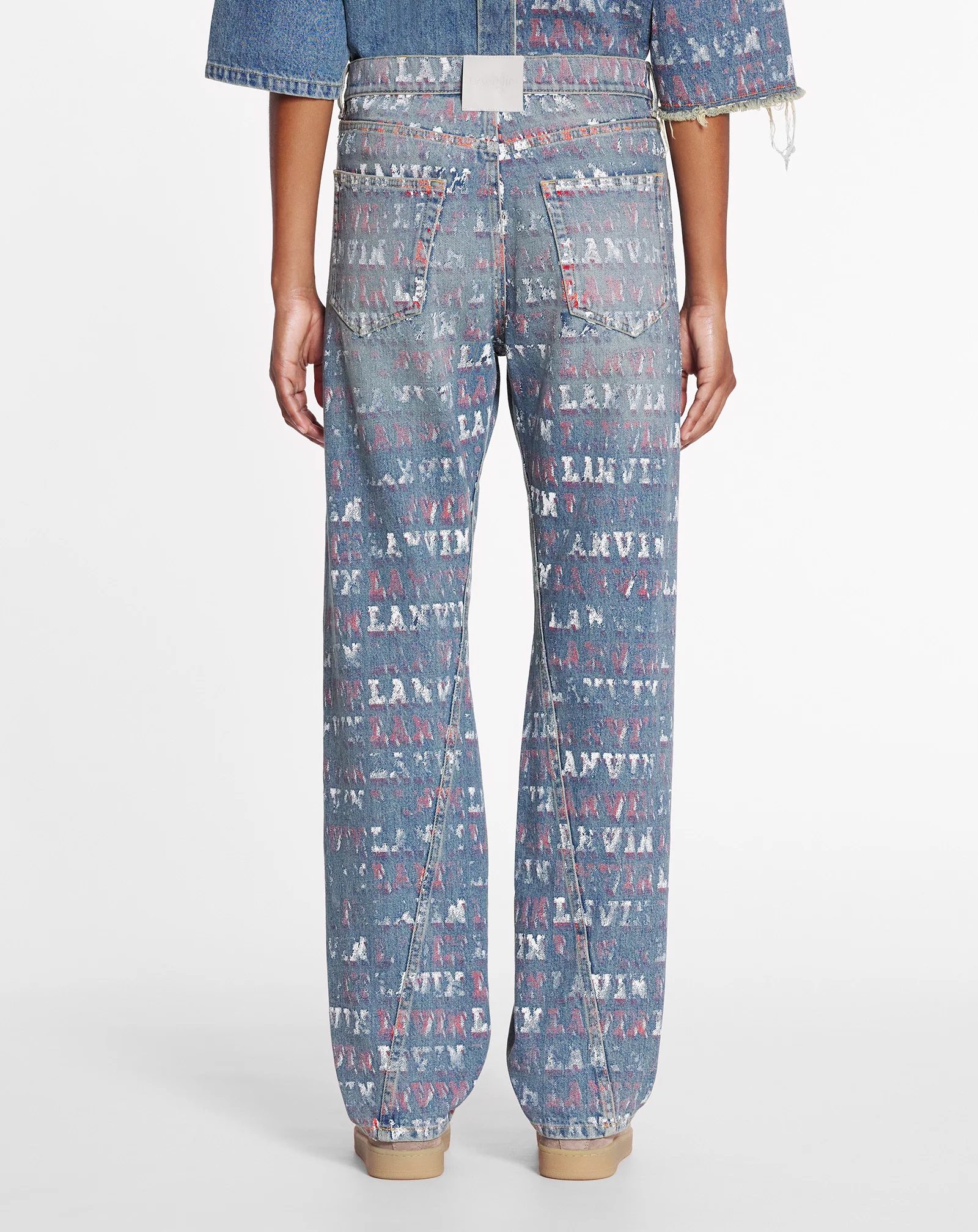 Lanvin x future straight fit printed pants for women