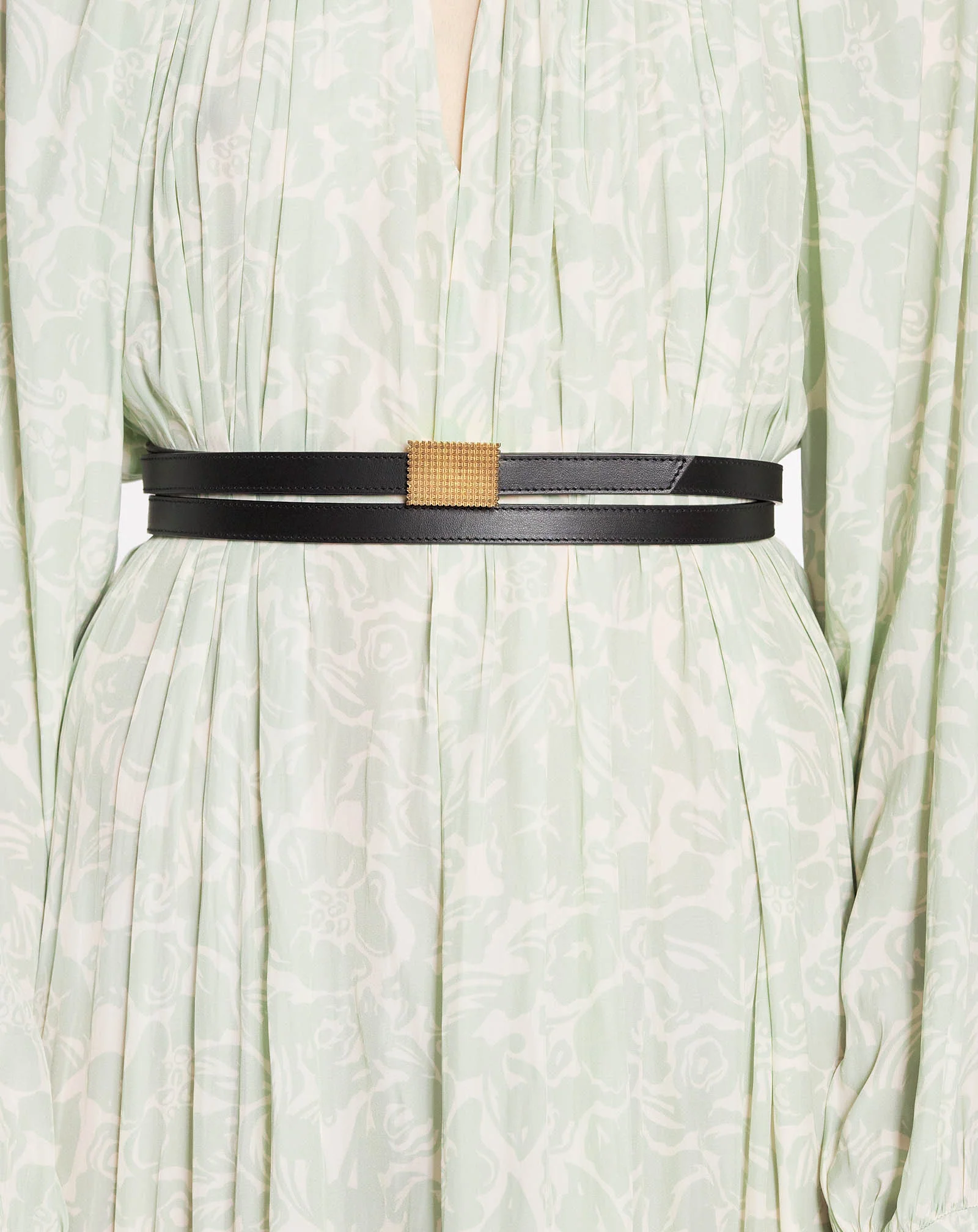 Double concerto leather belt