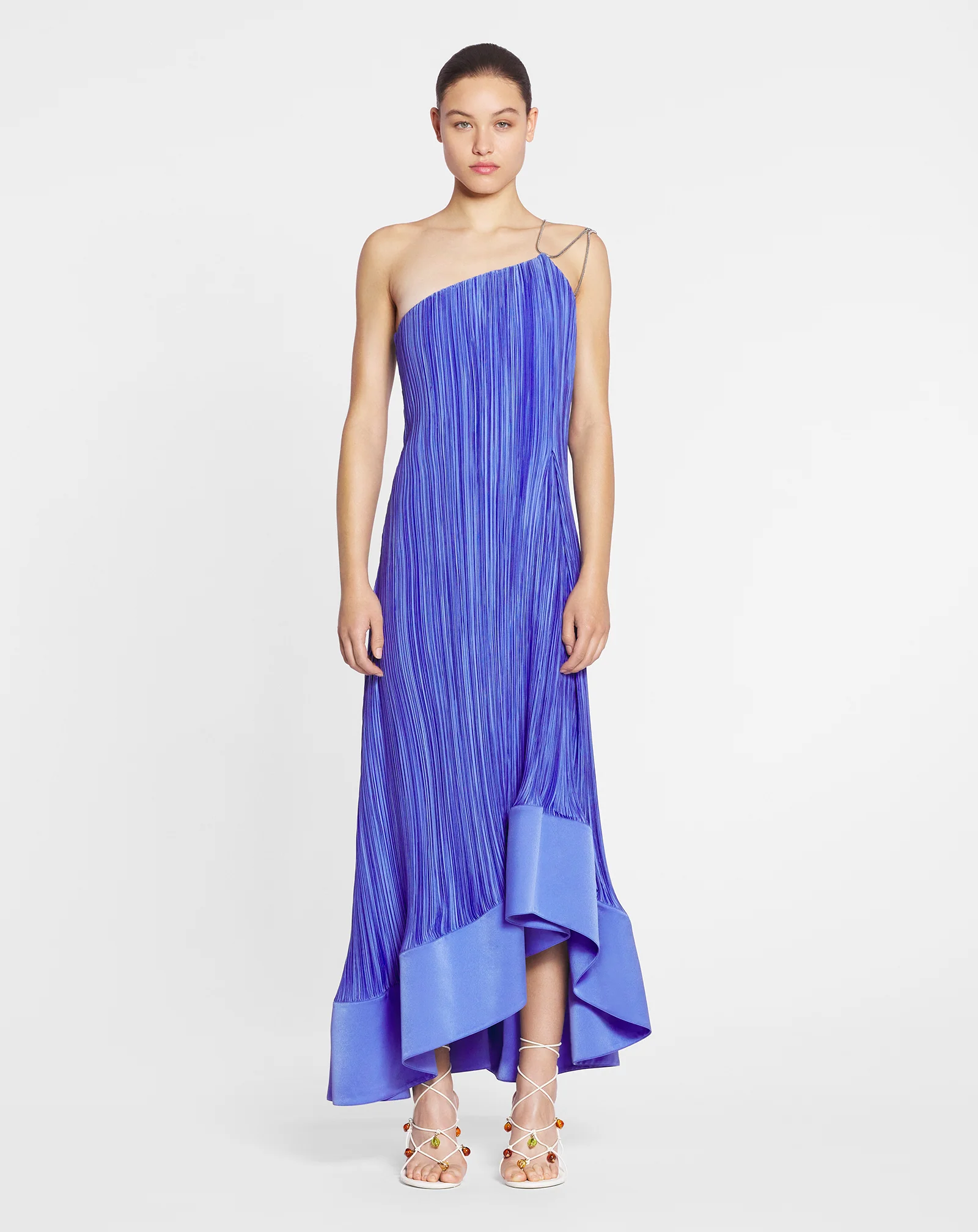 Asymmetrical pleated dress
