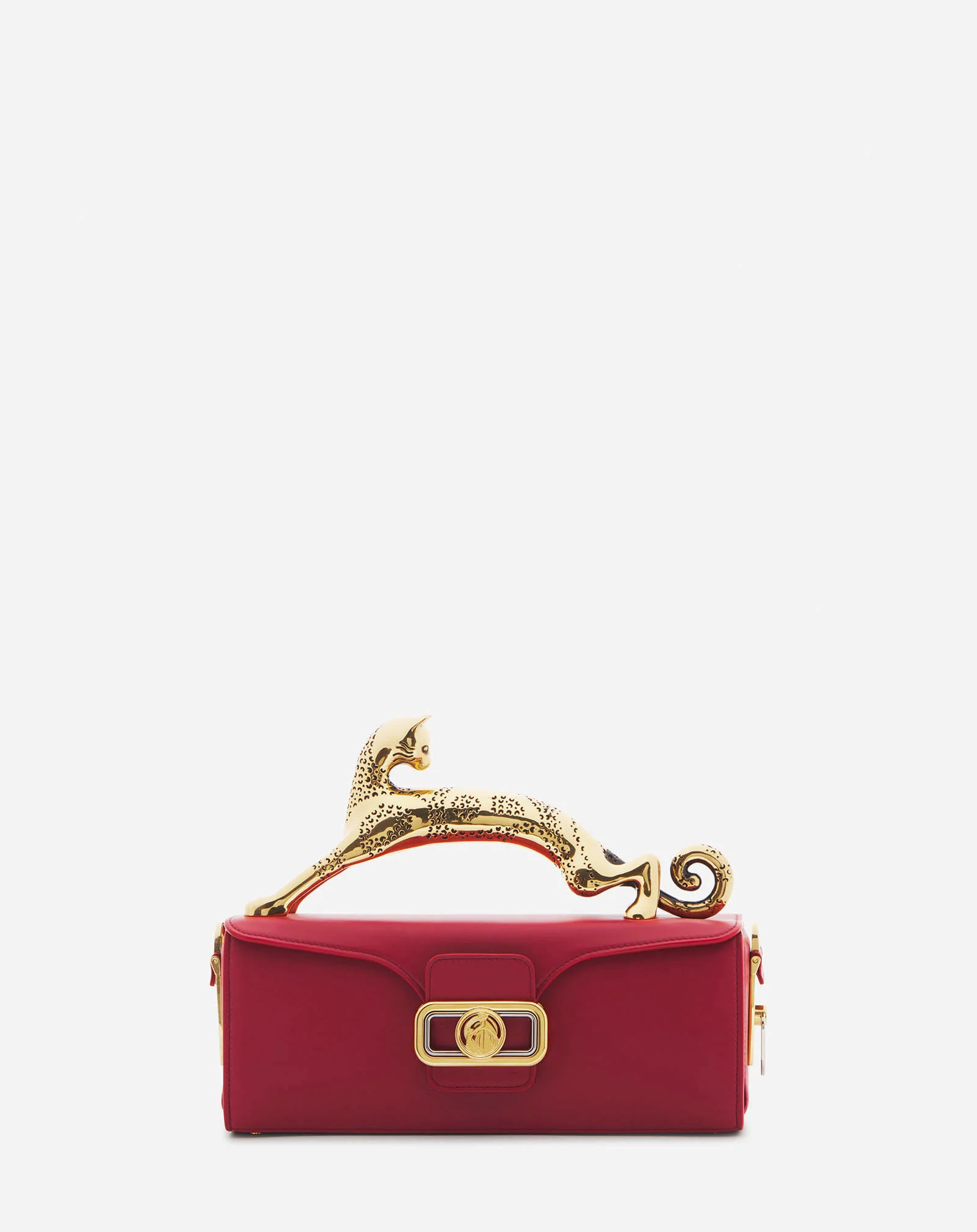 Medium pencil cat leather bag