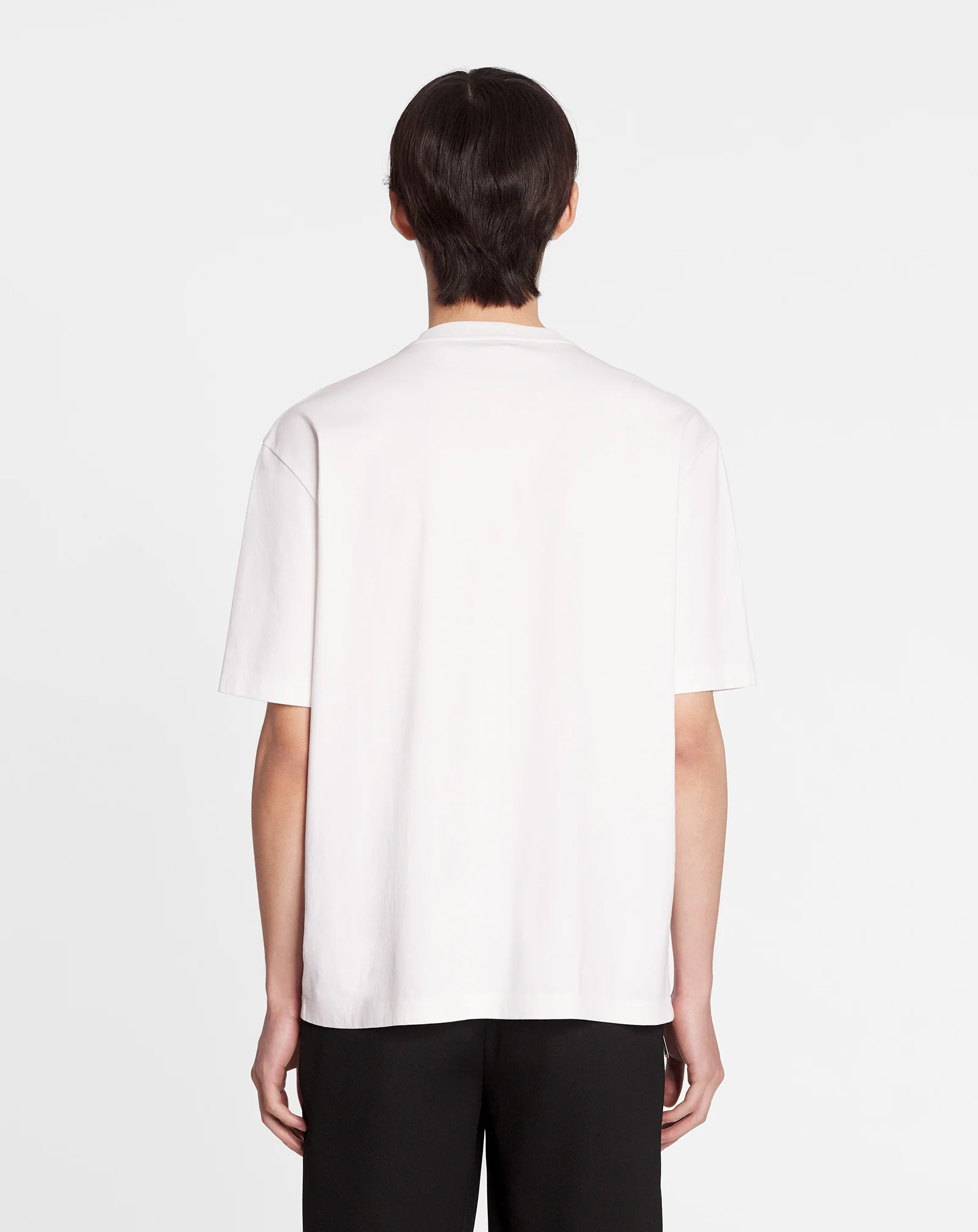 Classic lanvin paris embroidered t-shirt