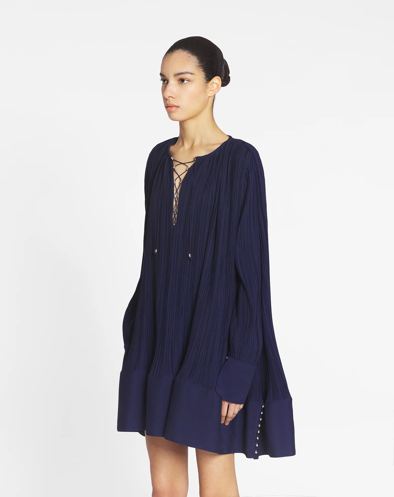 Flared pleated dress