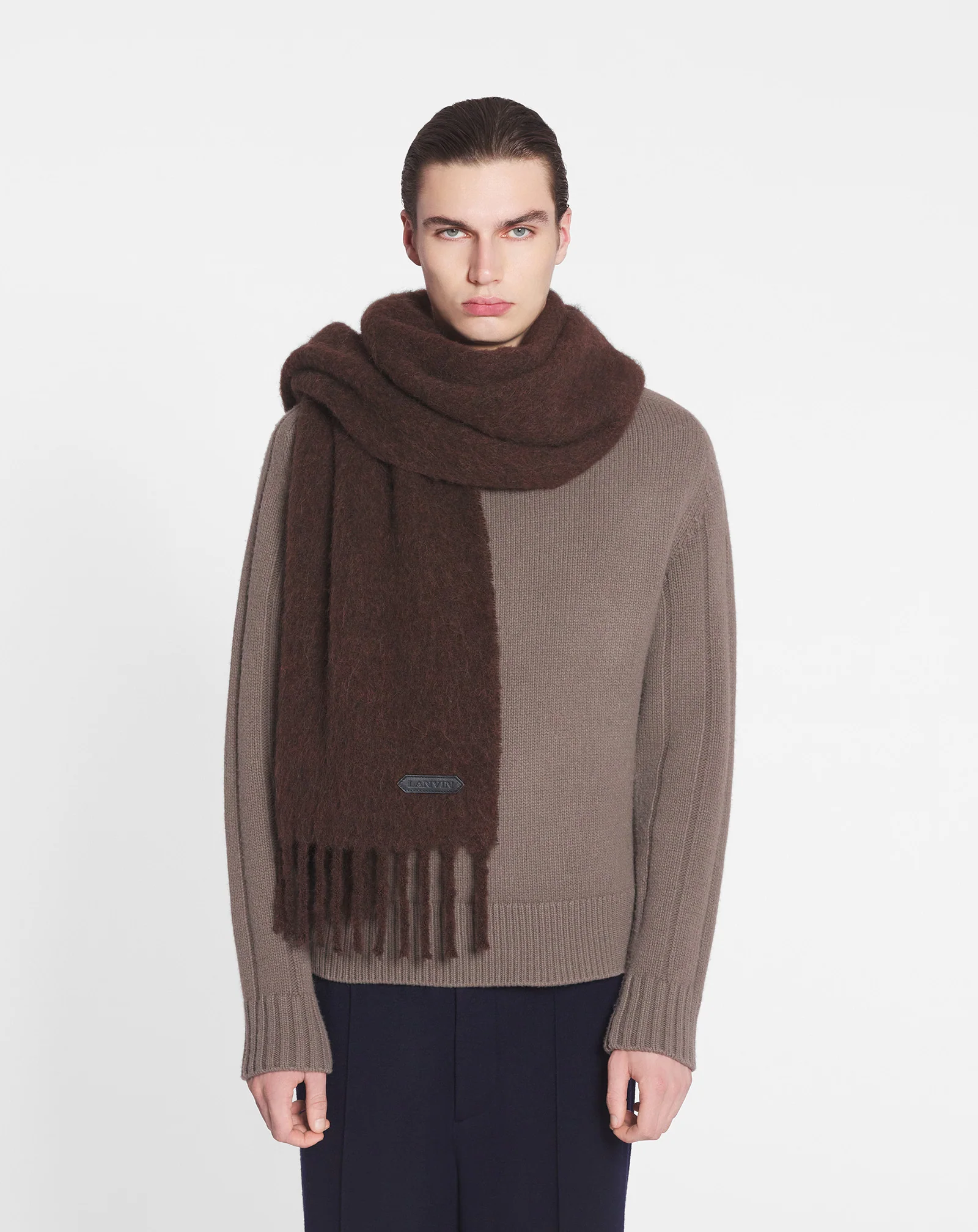 Lanvin fringed scarf in wool