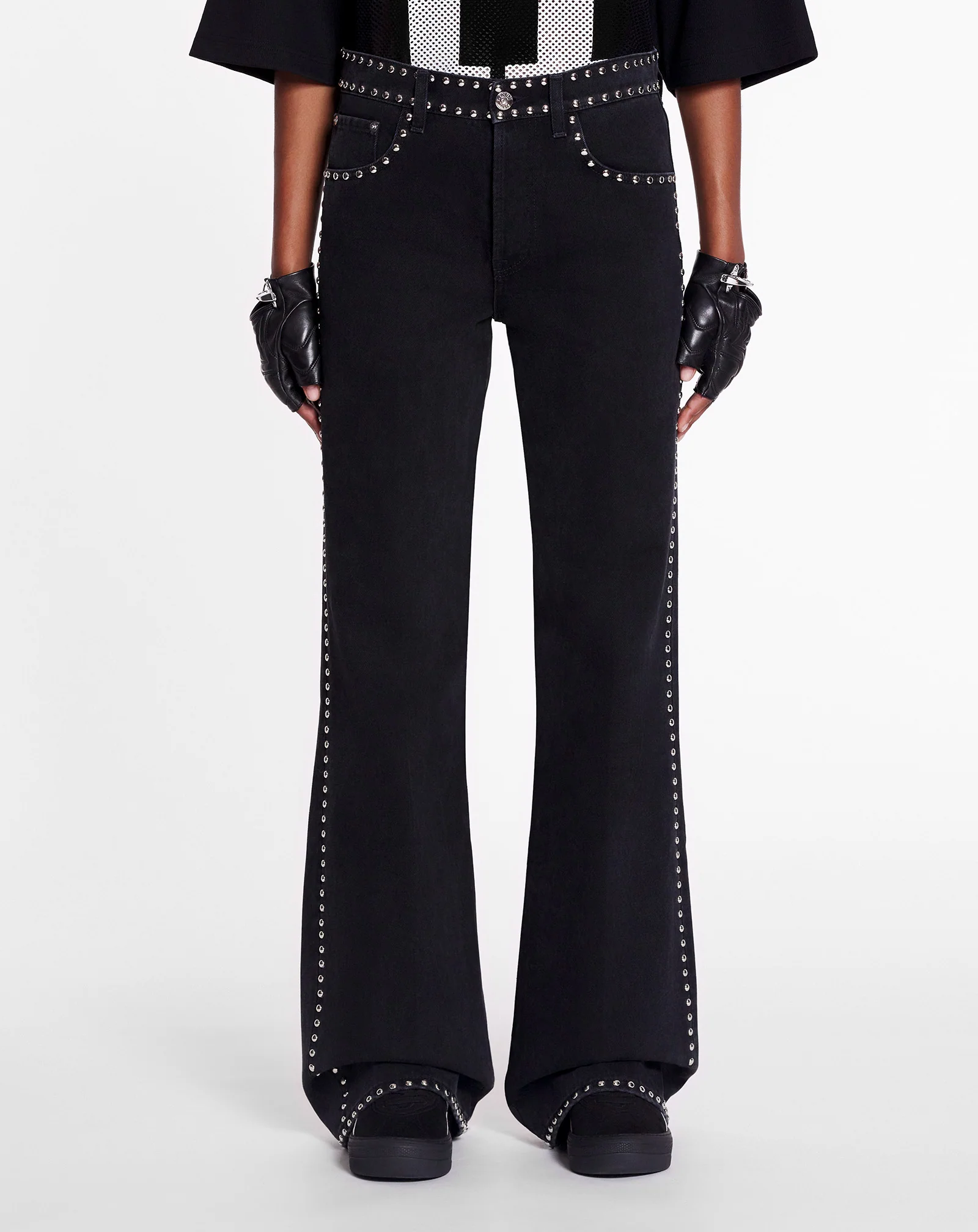 Lanvin x future flared pants with studs for women